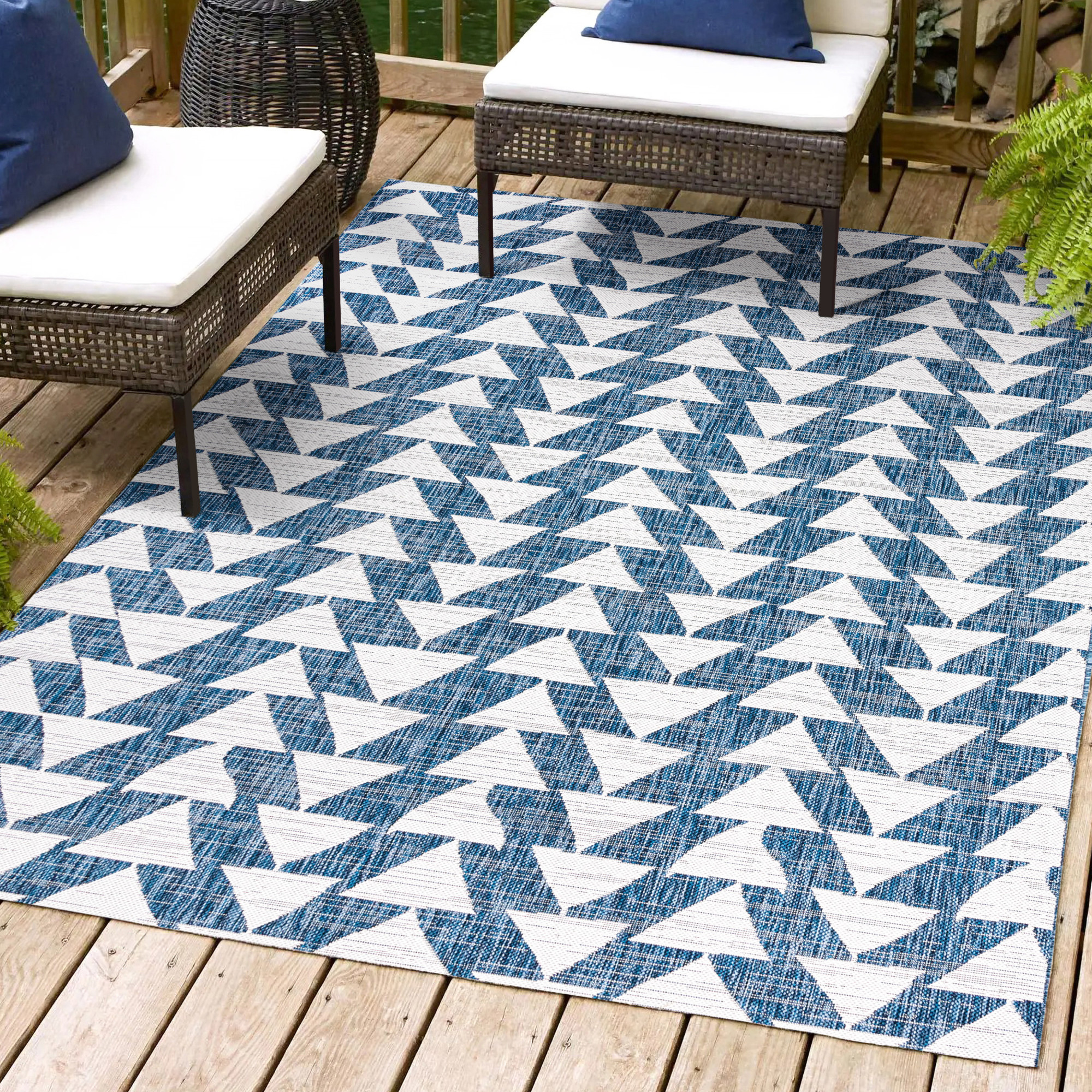 Photos - Area Rug SanTa JONATHAN Y Lighting SMB126C-5 Monica 5-1/4' x 7-1/2' Polypropylene Geometric Transitional Indoor / Outdoor Rectangle A