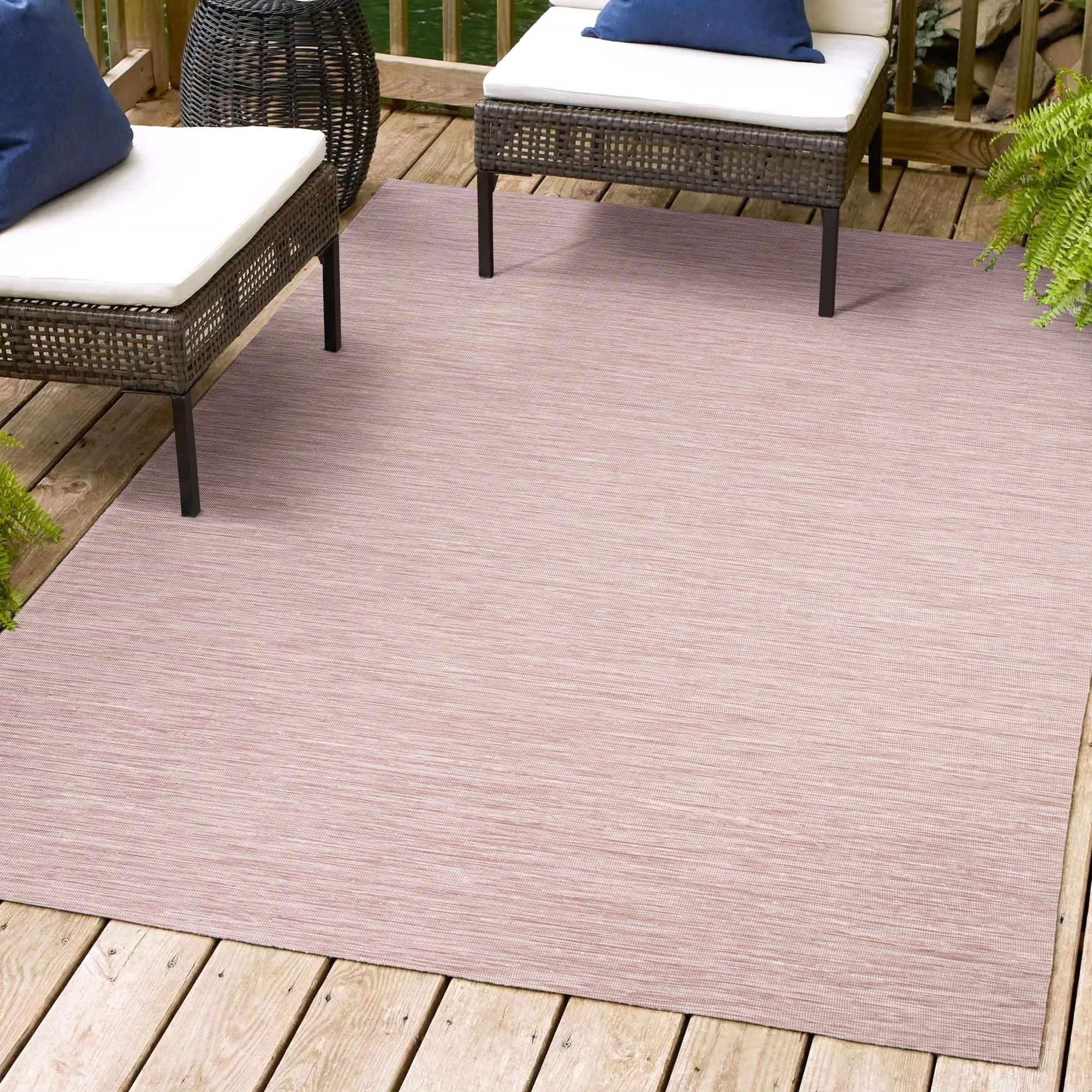 Photos - Area Rug Sun JONATHAN Y Lighting TSN100-4 Tuscan  Collection 4' x 6' Polypropylene Solid Indoor/Outdoor  Pink Home Decor Rugs 