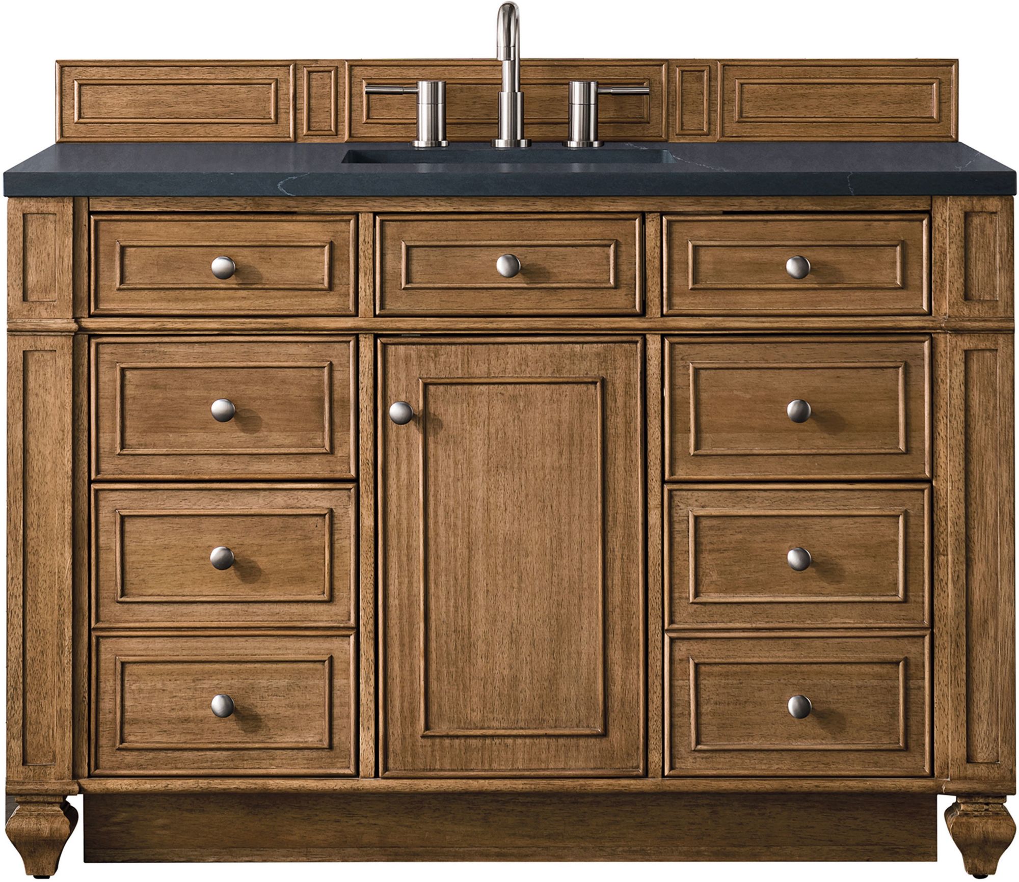 Photos - Washbasin cabinet Martin James  Vanities 157-V48-3CSP Bristol 48" Free Standing Single Basin Hardwood Vanity Set with Charcoal Soapstone Quartz 
