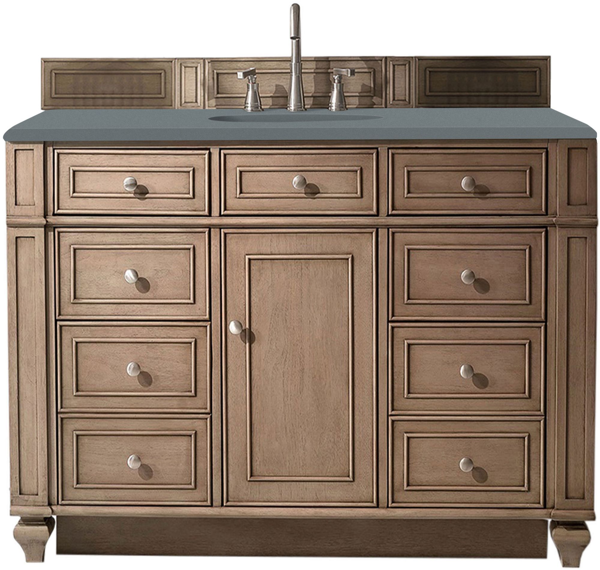 Photos - Washbasin cabinet Martin James  Vanities 157-V48-3CBL Bristol 48" Free Standing Single Basin Vanity Set with 3 cm Cala Blue Quartz Vanity Top a 