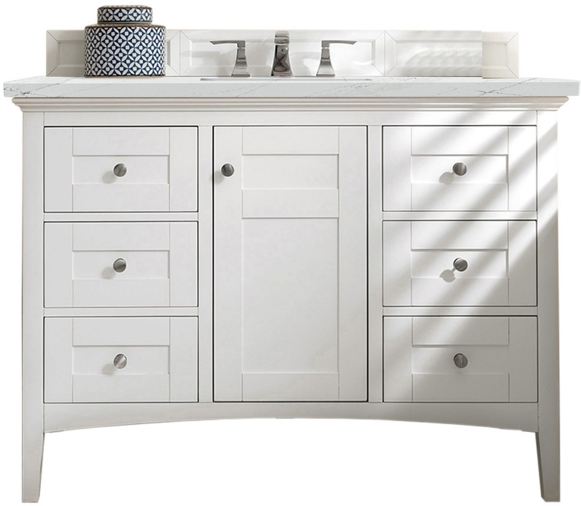 Photos - Washbasin cabinet Martin James  Vanities 527-V48-3ENC Palisades 48" Free Standing Single Basin Hardwood Vanity Set with 3 cm Ethereal Noctis Qu 