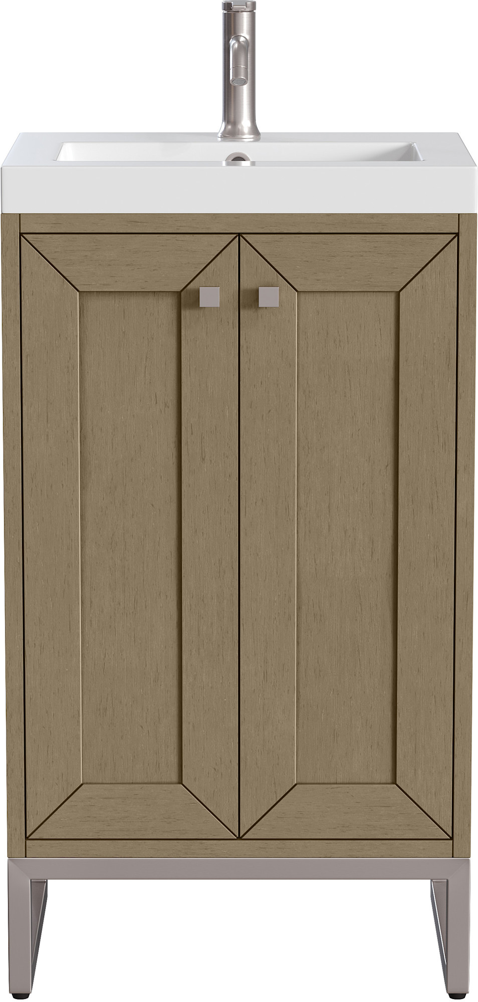 James Martin Vanities 533V20BNKWG Chianti 20" Free Standing Single Basin Vanity Set with Stone Composite Top and Rectangular Sink Walnut Whisper