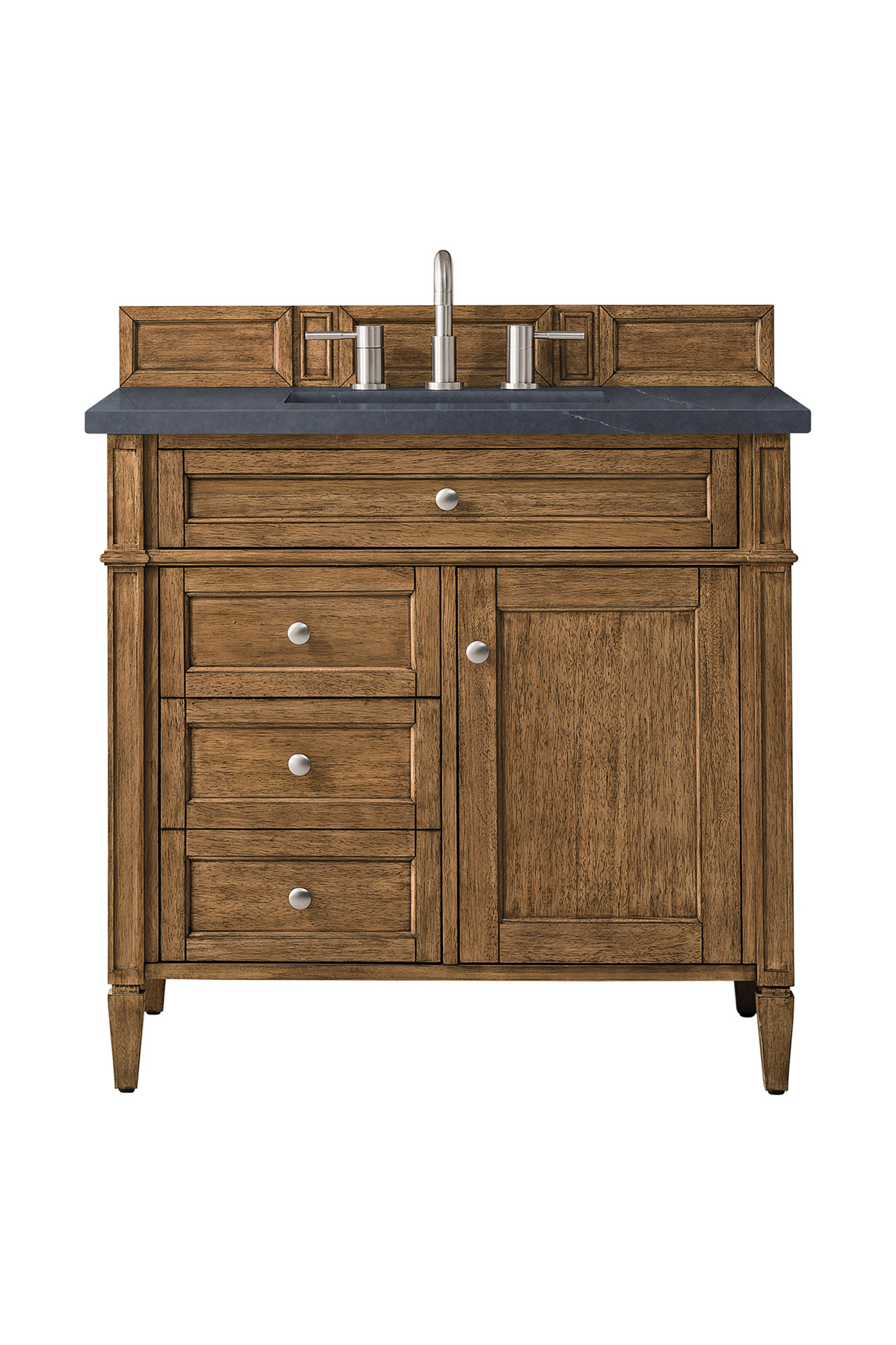 Photos - Washbasin cabinet Martin James  Vanities 650-V36-3CSP Brittany 36" Single Basin Poplar Wood Vanity Set with 3 cm Charcoal Soapstone Quartz Vani 