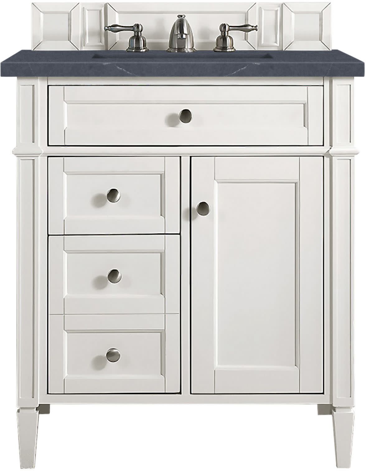 Photos - Washbasin cabinet Martin James  Vanities 655-V30-3CSP Brittany 30" Free Standing Single Basin Poplar Wood Vanity Set with Stone Composite Top a 