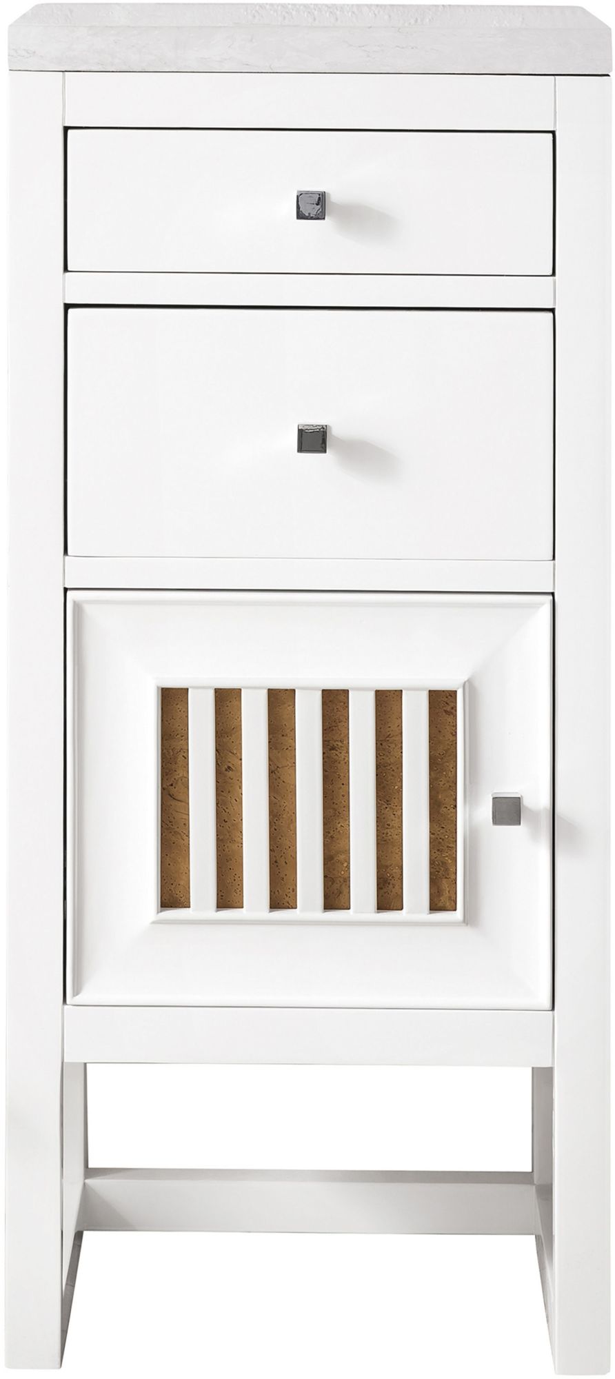 Photos - Wardrobe Martin James  Vanities E645-B15L-3AF Athens 33-5/16" Wood Free Standing Bathroom Cabinet Glossy White Bathroom Cabinets Floor 