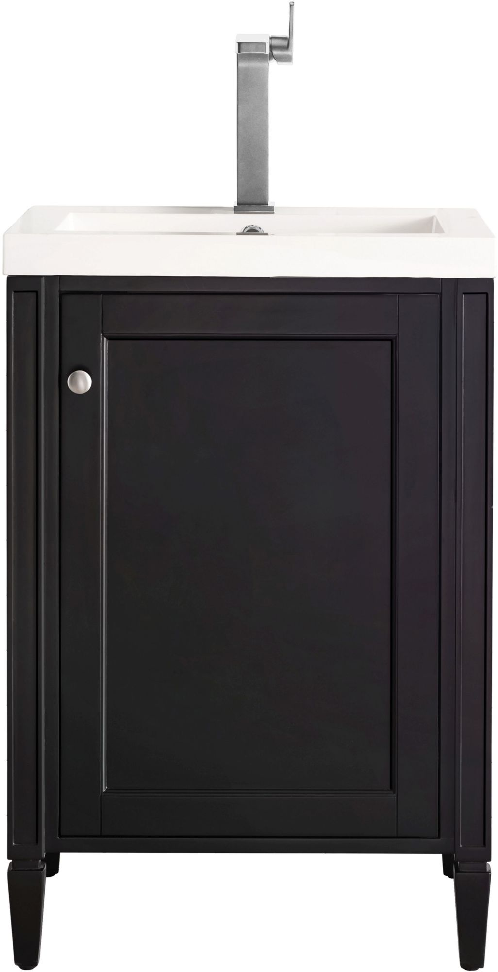Photos - Washbasin cabinet Martin James  Vanities E652V24WG Britannia 24" Single Basin Poplar Wood Vanity Set with 2cm White Glossy Composite Stone Vani 