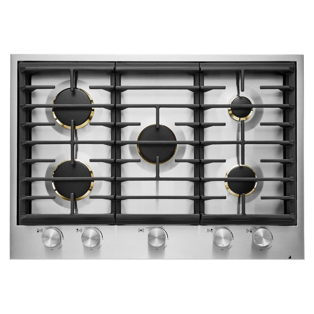 Photos - Hob JennAir JGC3530GS 30 Inch Wide 5 Burner Gas Cooktop Stainless Steel Cooking Appliances Cooktops Gas Cooktops 