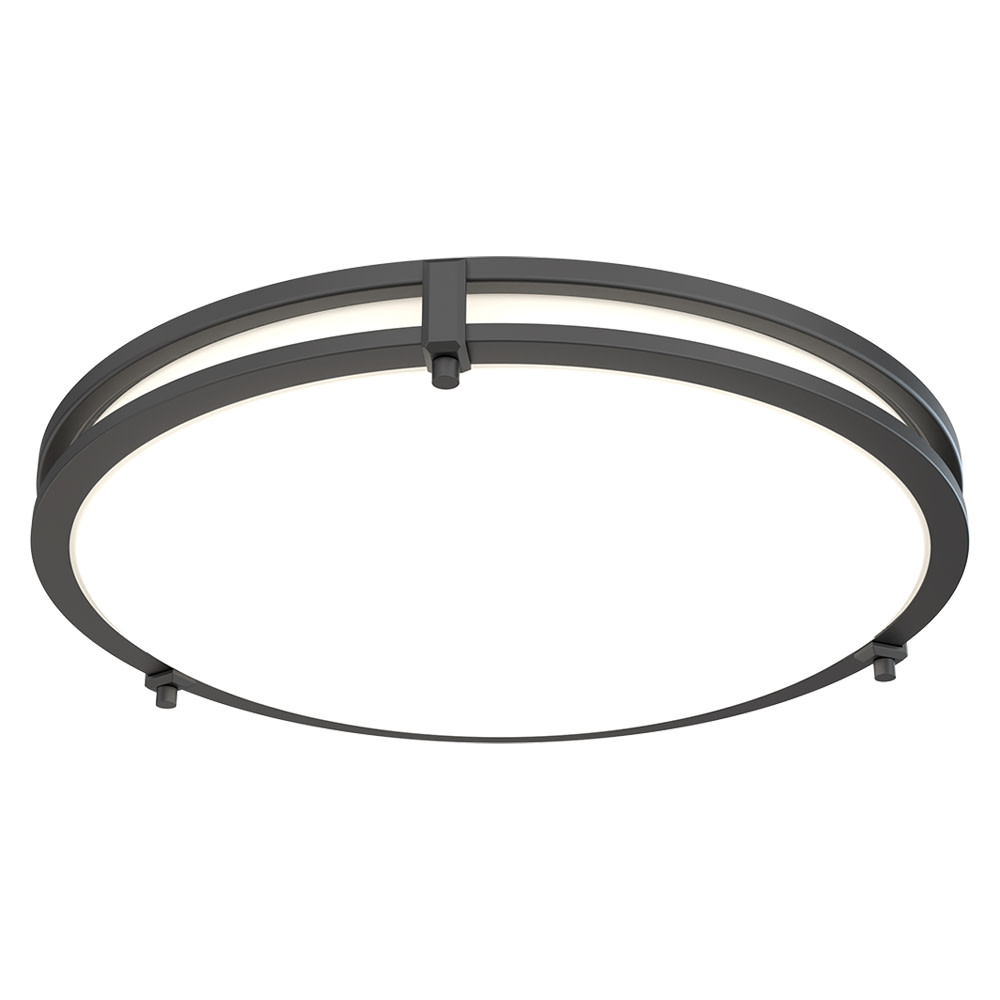 Photos - Chandelier / Lamp JUNO Lighting FMSATL 16IN RD SWW5 90CRI 120 M4 Saturn 16" Wide LED Flush Mount Ceiling Fixture Matte Black Indoor Lighting C 
