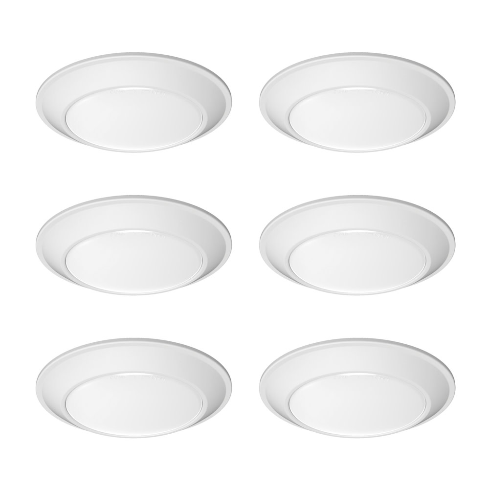Photos - Chandelier / Lamp JUNO Lighting JSBT 6IN 30K 90CRI WL CP6 M2 Pack of (6) JSBT 8" Wide 3000K LED Flush Mount Bowl Ceiling Fixtures White Indoor 