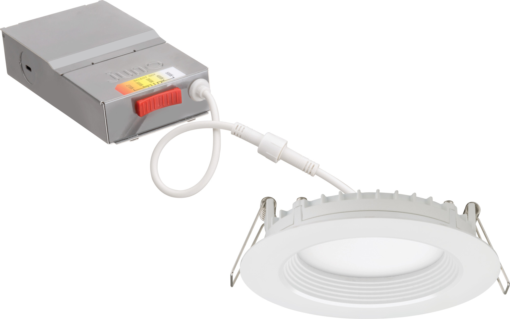 Photos - Chandelier / Lamp JUNO Lighting WF4 REG SWW5 90CRI M6 Contractor Select Wafer 4" Wide Switchable CCT Integrated LED Baffle Canless Recessed Tr 