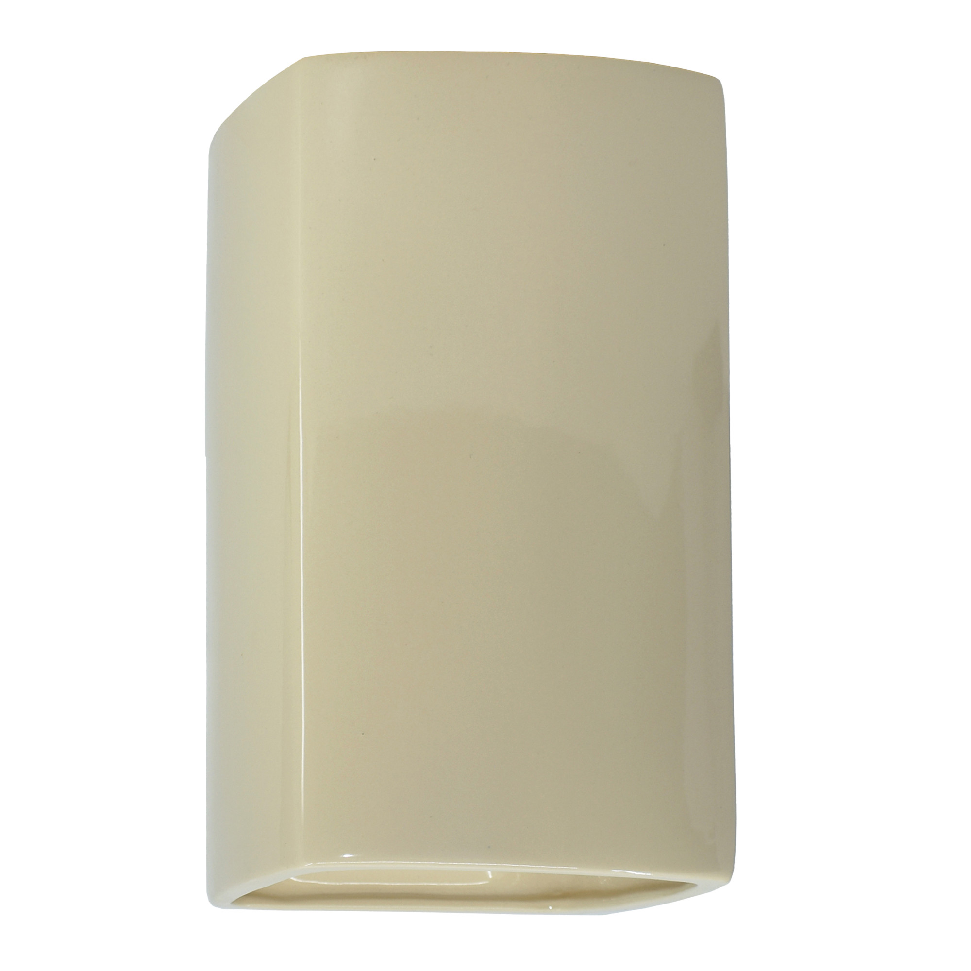 Photos - Chandelier / Lamp GLOSS Justice Design Group CER-0950 Ambiance 14" Tall Rectangular Closed Top Wall Sconce Vanilla  Indoor Lighting Wall Sconce 