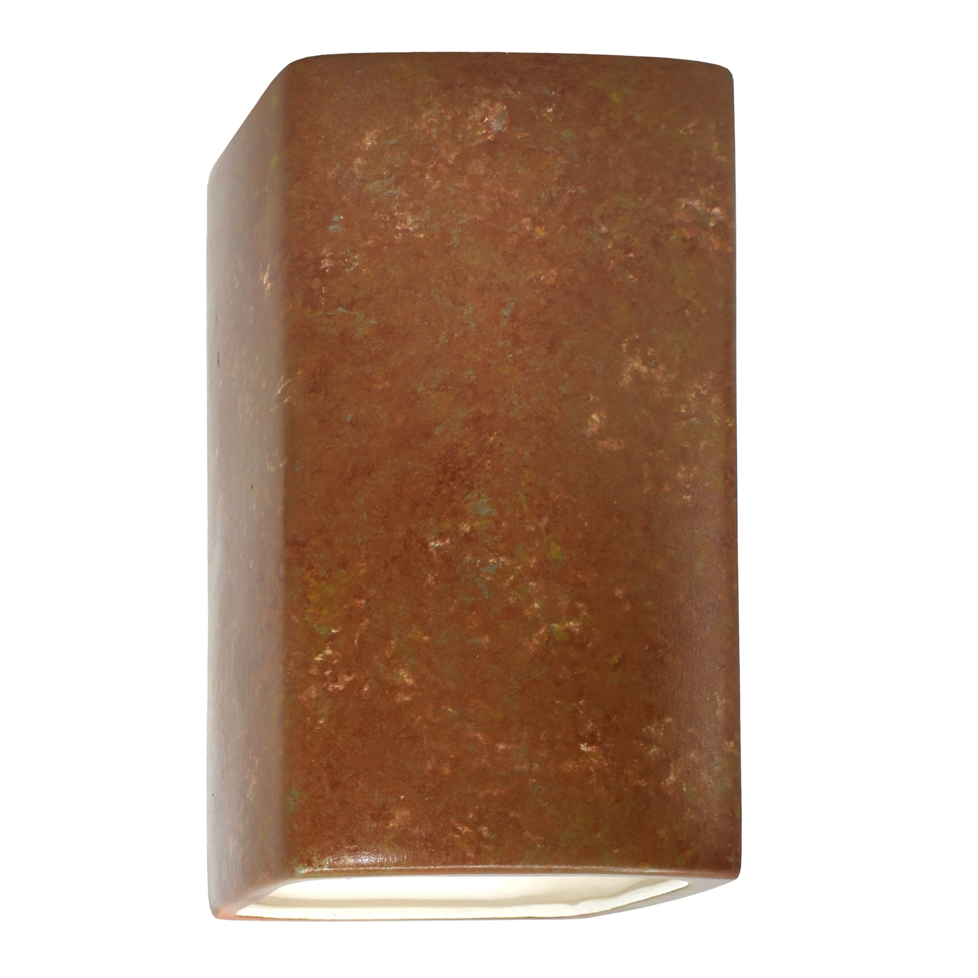 Photos - Floodlight / Street Light Patina Justice Design Group CER-0955W Ambiance 14" Tall Rectangular Open Top Outdoor Wall Sconce Rust  Outdoor Lighting Wall 