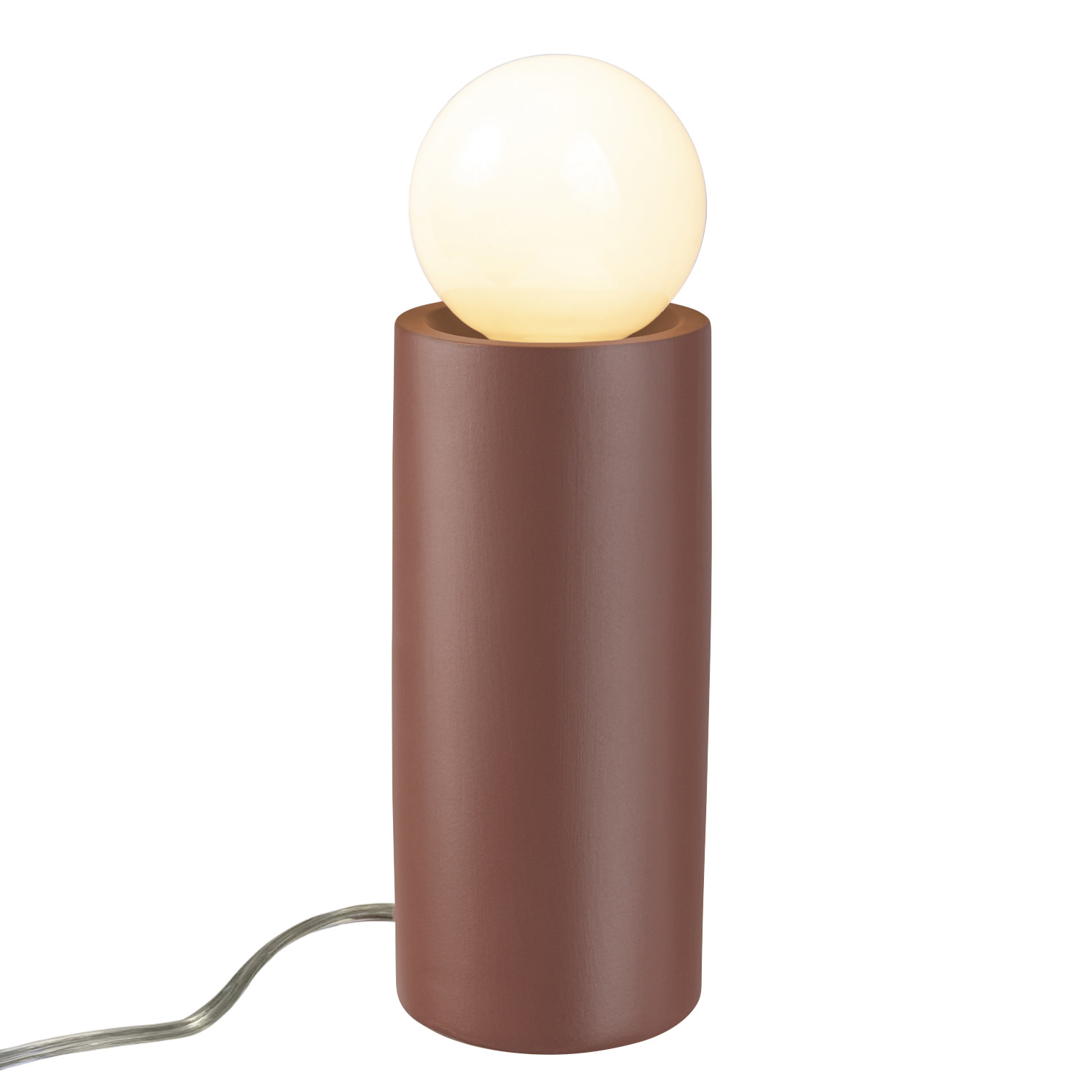 Photos - Desk Lamp Accent Justice Design Group CER-2465 Portable 17" Tall  Table Lamp Canyon Clay Lamps Table Lamps CER-2465-CLAY 