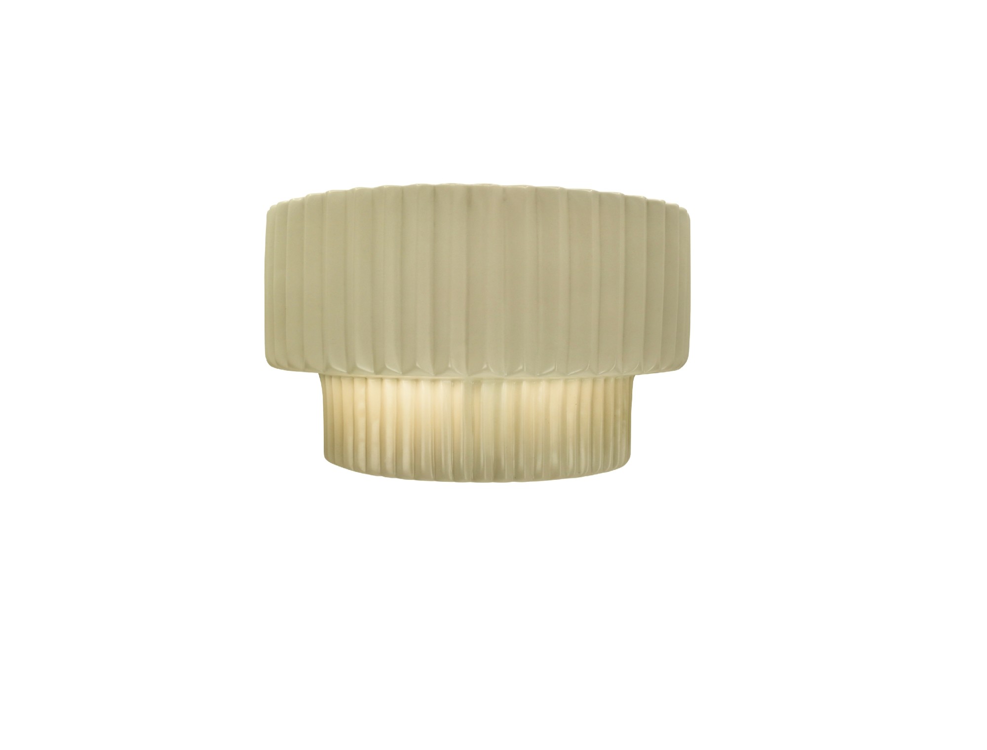 Justice Design Group CER-5780-LED2-2000 Ambiance 2 Light 6" Tall LED Wall Sconce Vanilla Gloss Indoor Lighting Wall Sconces