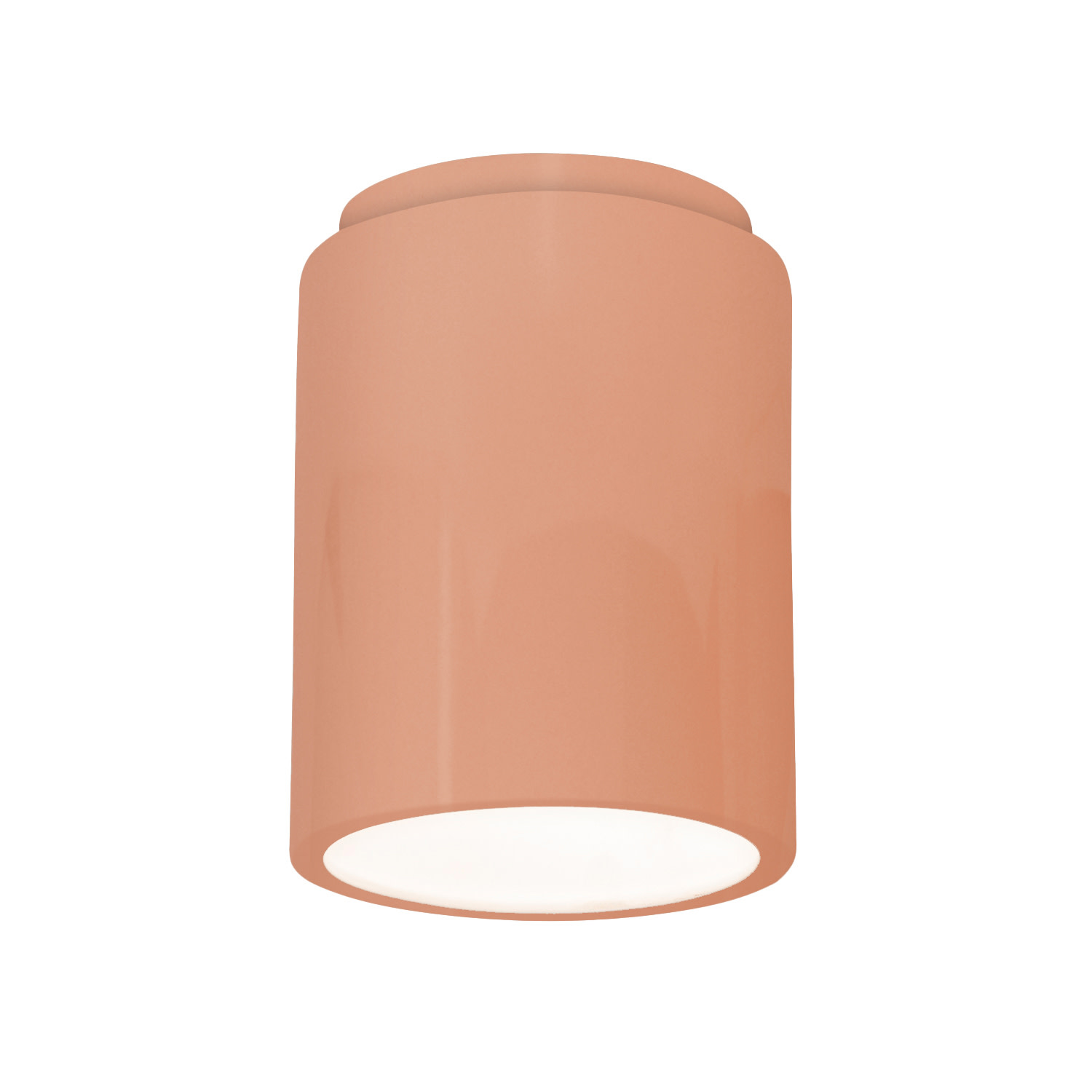 Justice Design Group CER-6100 Radiance 7" Wide Flush Mount Ceiling Fixture Gloss Blush Indoor Lighting Ceiling Fixtures Flush Mount