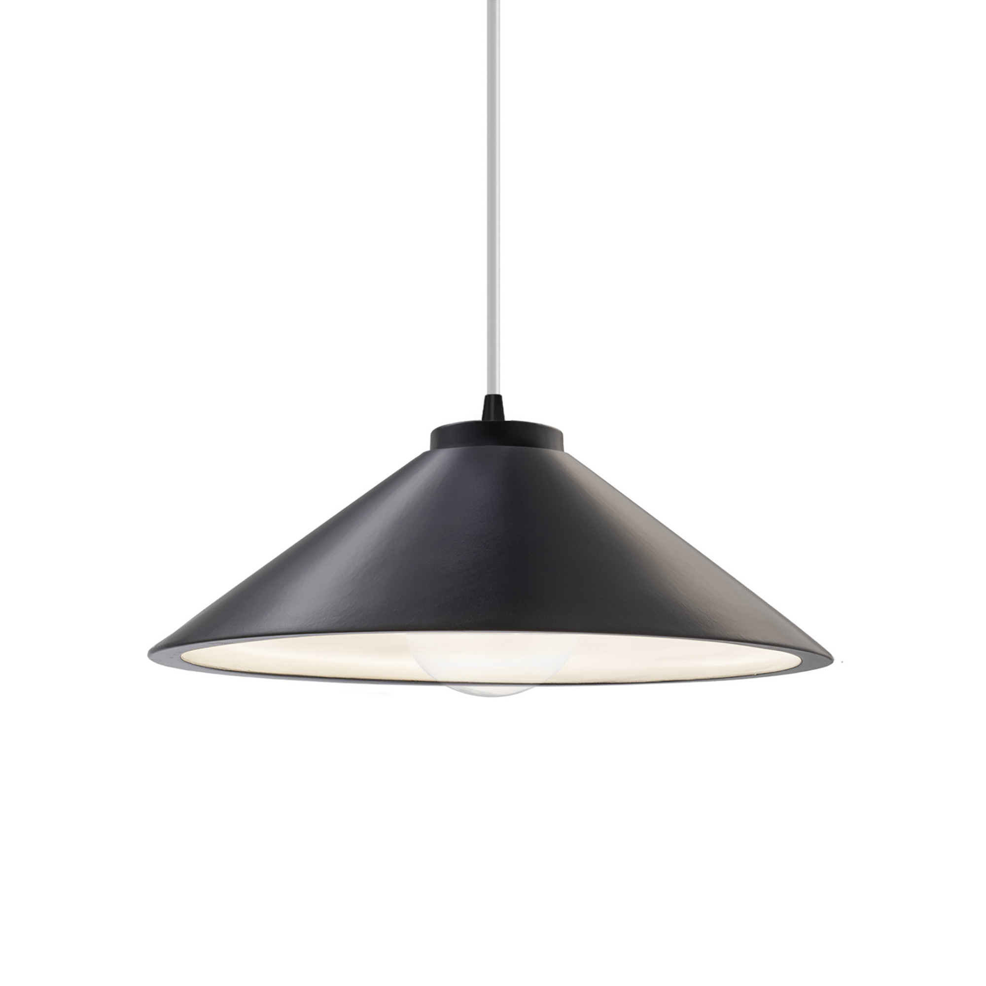 Photos - Chandelier / Lamp Justice Design Group CER-6240-CRB-WTCD Radiance 12" Wide Pendant with a Ceramic Carbon Matte Black Shade Matte Black Indoor
