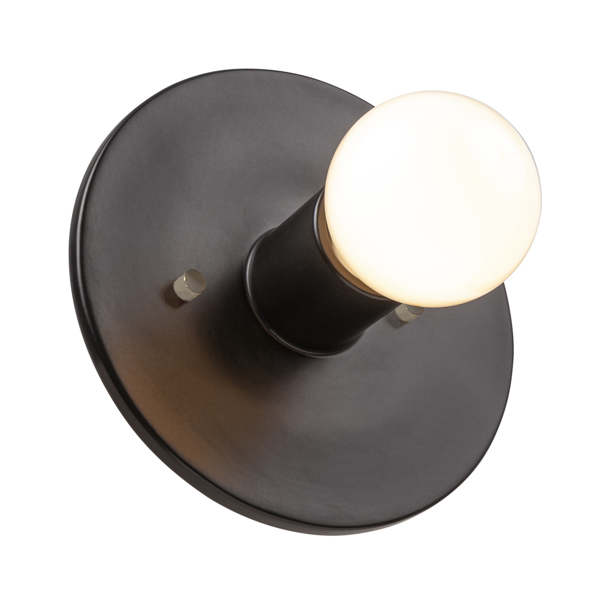 Photos - Chandelier / Lamp Carbon Justice Design Group CER-6270 Ambiance 8" Tall Wall Sconce  Matte Black Indoor Lighting Wall Sconces CER-6270-CRB 