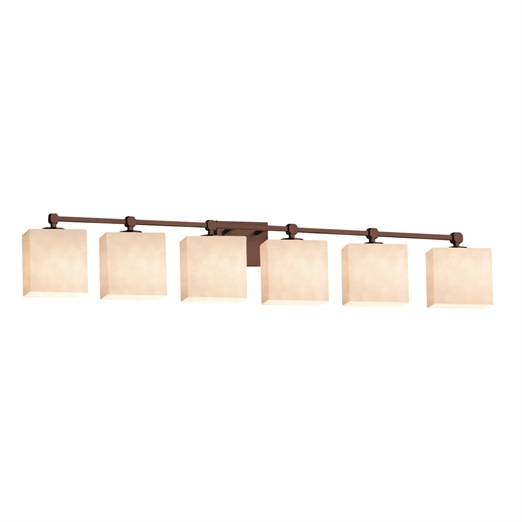 Photos - Chandelier / Lamp Tetra Justice Design Group CLD-8426-55-LED6-4200 6 Light 50-1/2" Wide Integrated 3000K LED Bathroom Vanity Light Dark Bronze