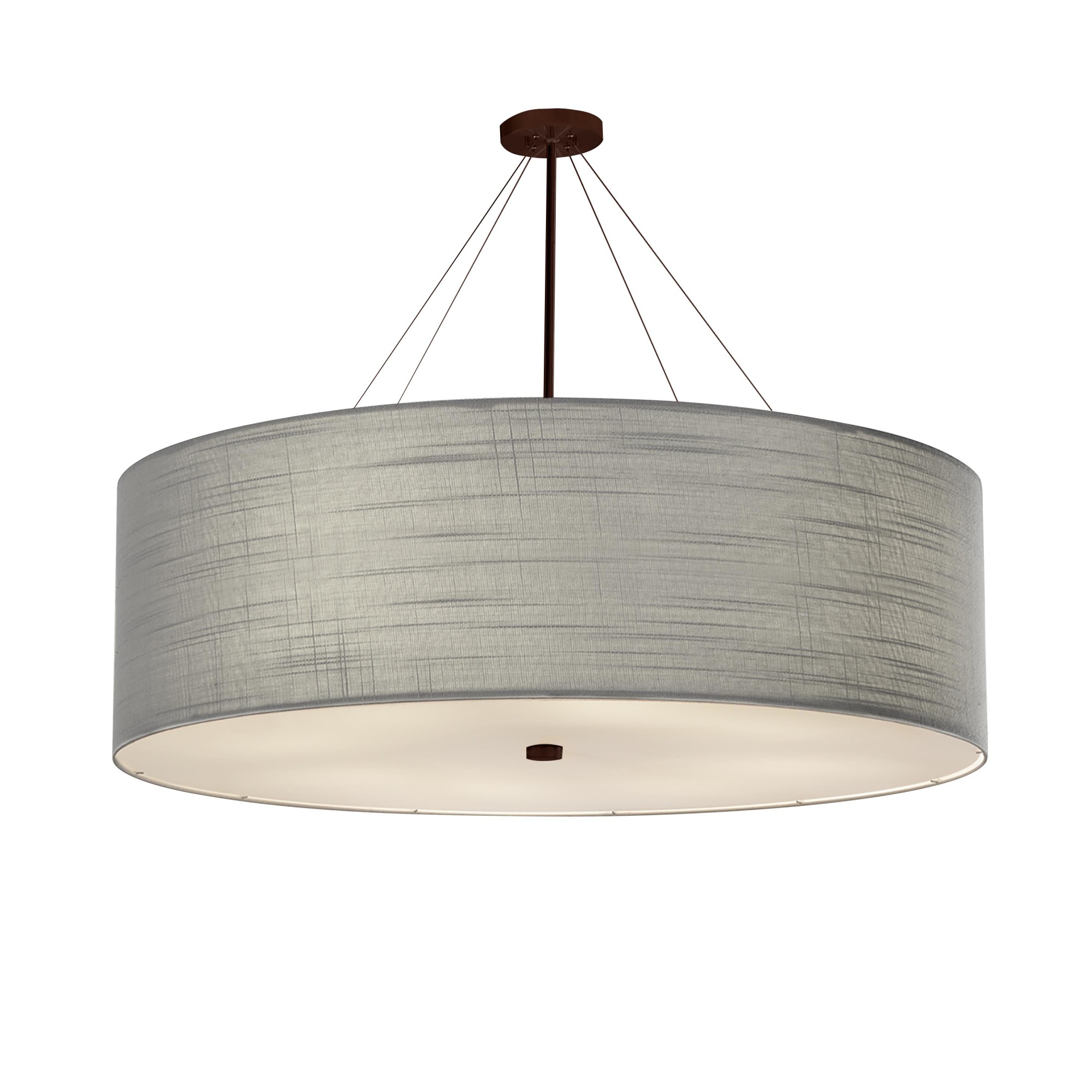 Photos - Chandelier / Lamp Classic Justice Design Group FAB-9599-GRAY  12 Light 60" Wide Drum Chandelier with Gray Shade Dark Bronze Indoor Lighting Cha 
