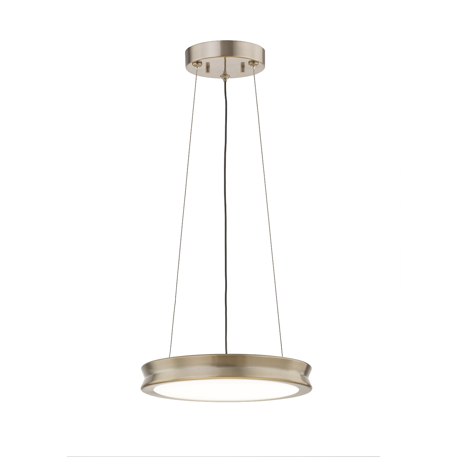 Photos - Chandelier / Lamp Fusion Justice Design Group FSN-4191-OPAL  13" Wide LED Pendant Brushed Brass Indoor Lighting Pendants FSN-4191-OPAL-BRSS 