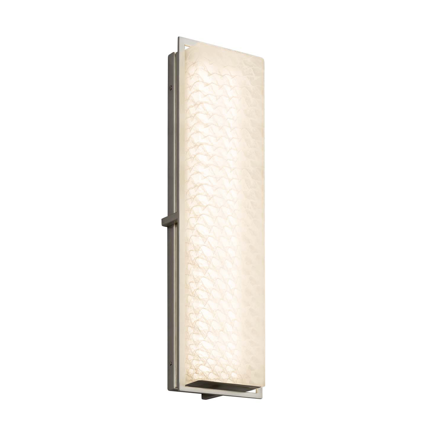 Photos - Floodlight / Street Light Avalon Justice Design Group FSN-7565W-WEVE  Single Light 24" Tall Integrated LED Outdoor Wall Sconce with Weave Patterned Art 