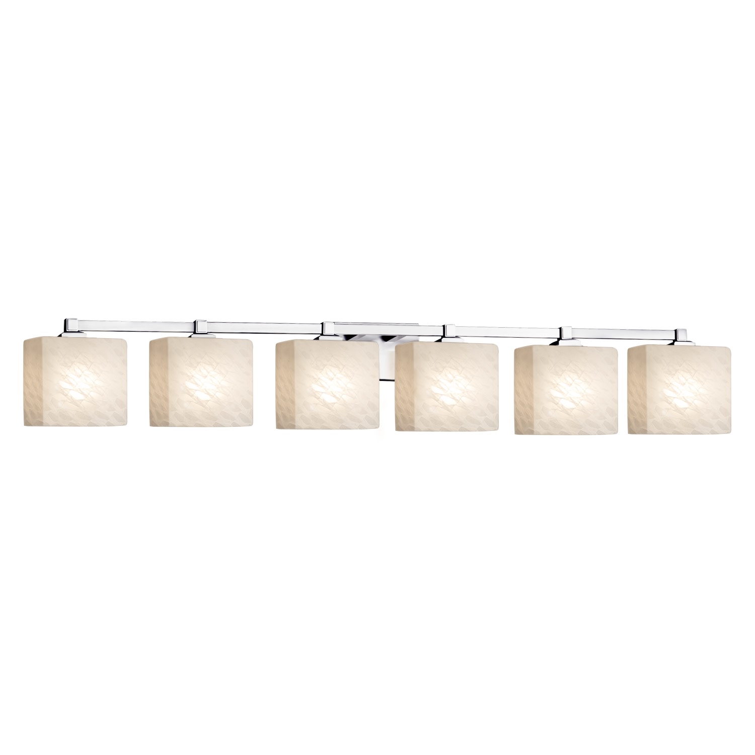 Photos - Chandelier / Lamp Wide Justice Design Group FSN-8436-55-WEVE-LED6-4200 Regency 6 Light 50-1/2"  Integrated 3000K LED Bathroom Vanity Light Poli 
