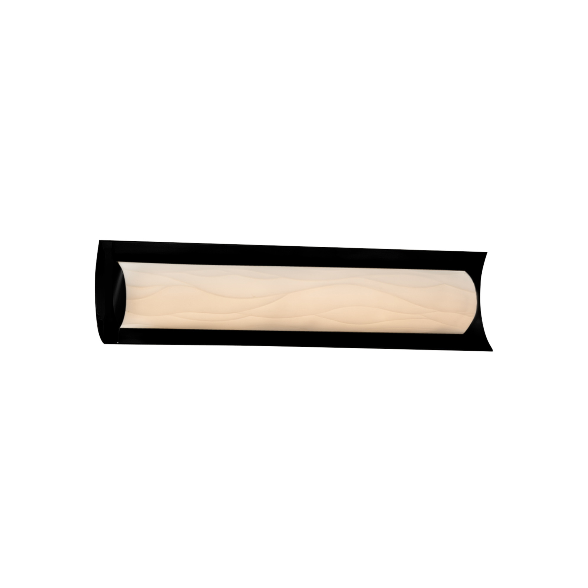 Photos - Chandelier / Lamp Justice Design Group Matte Black Justice Design Group PNA-8631-WAVE Porcelina 21.5" Lineate Single Light LED Bathroom... Mod