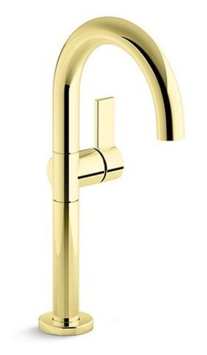 Photos - Tap Vessel Kallista P24409-TL One 1.2 GPM  Single Hole Bathroom Faucet with Pop-Up Drain Assembly Unlacquered Brass Faucet Bathro 