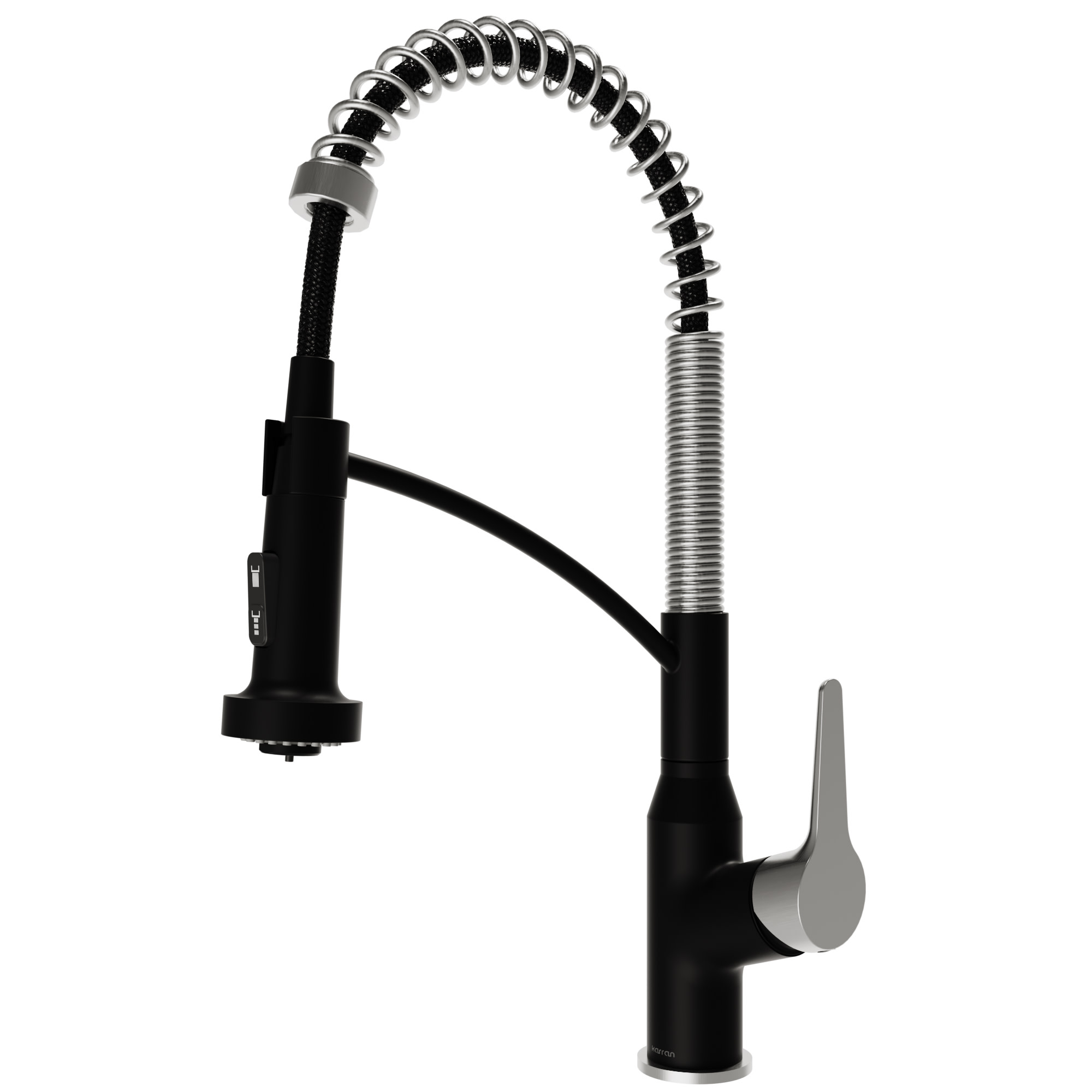 Photos - Tap A&D Karran USA KKF210 Scottsdale 1.8 GPM 18-5/8" Single Hole Kitchen Faucet Matte Black and Spot-Free Stainless Steel Faucet Kit 