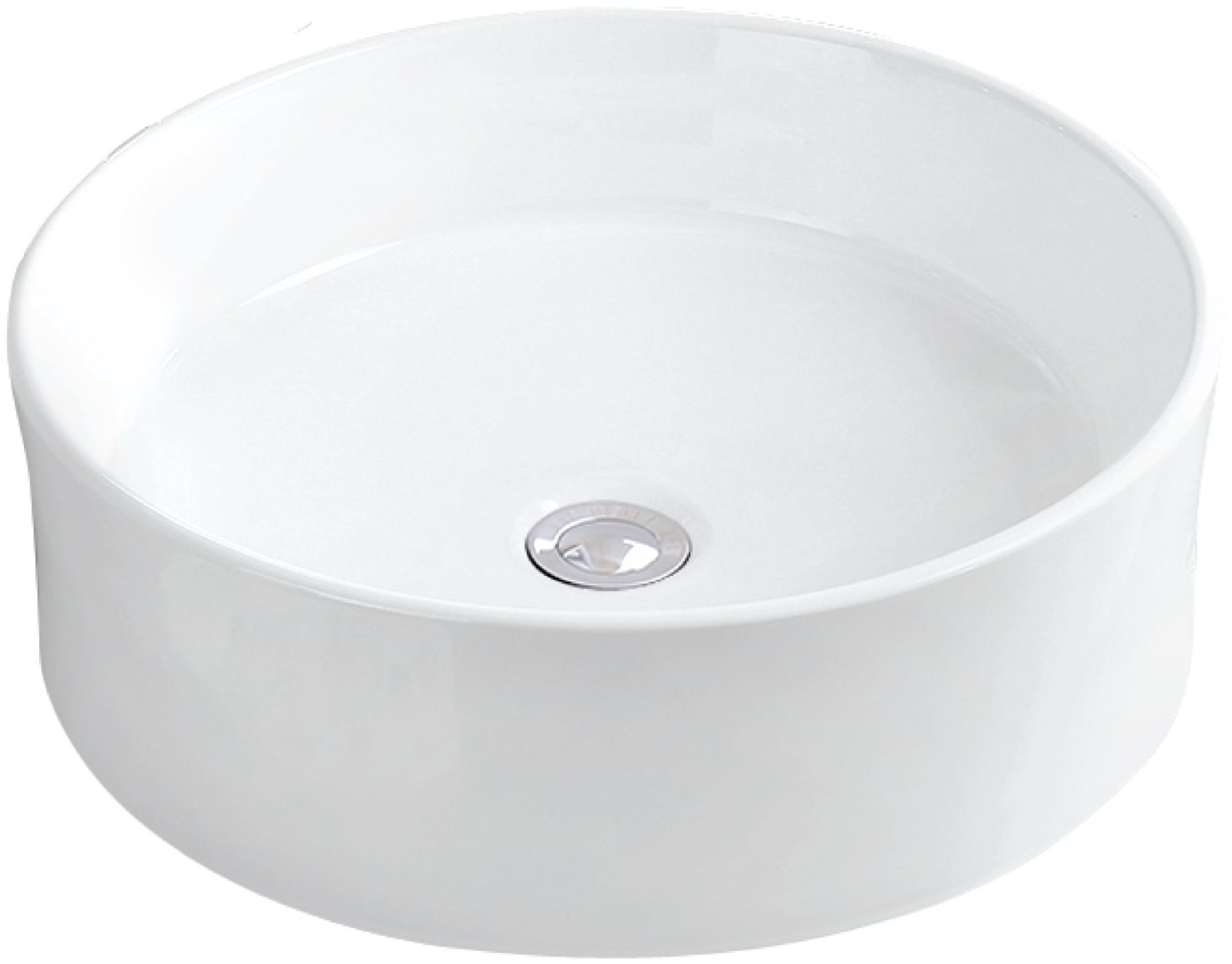 Photos - Bathroom Sink Valera Karran USA VC-420  18" Circular Vitreous China Vessel  White Sinks s Sinks Only VC-420-WH 