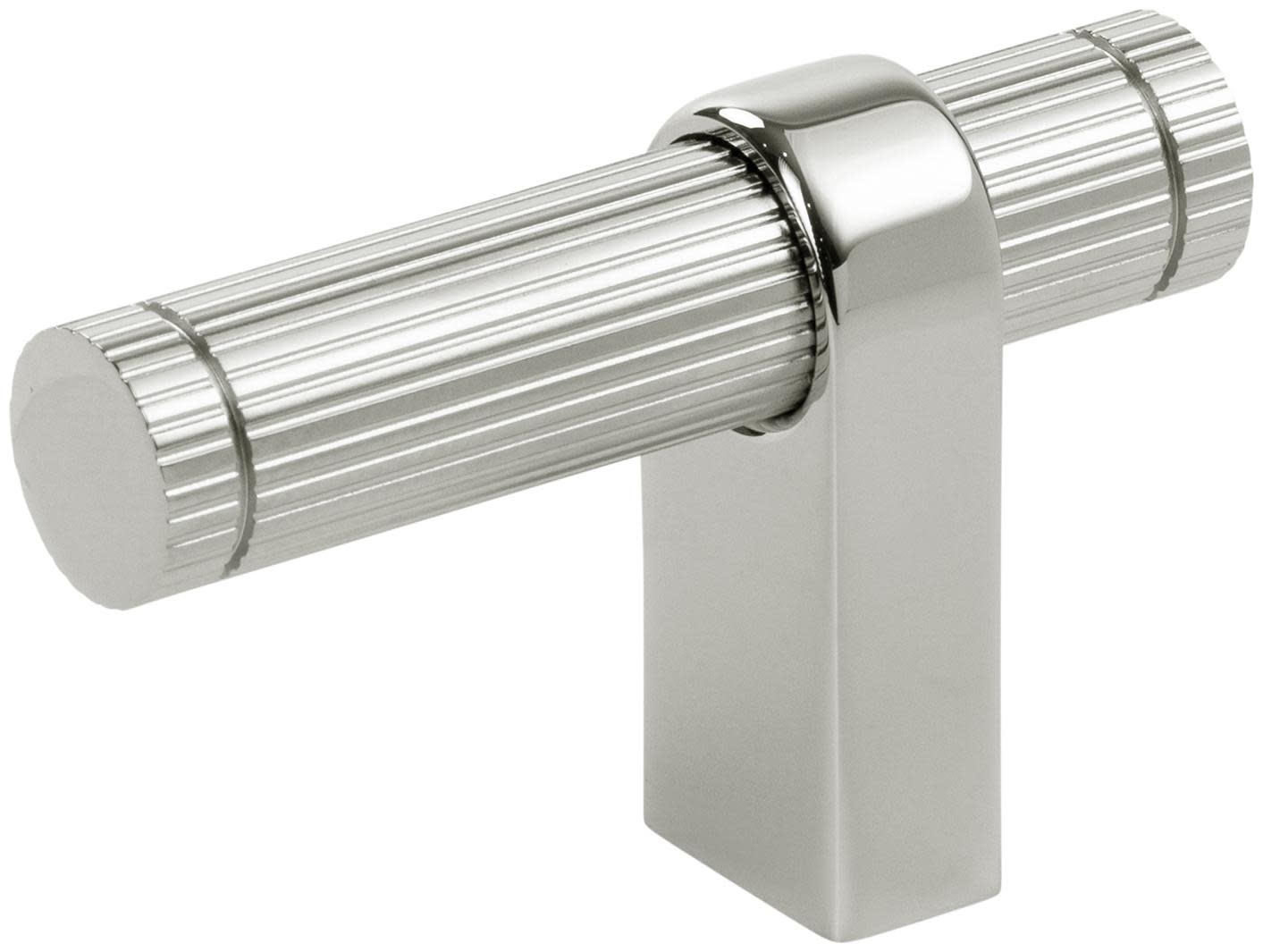 Photos - Furniture Hardware Marianna Keeler KBF04-MOT  2-1/4" Reeded Offset T Bar Solid Brass Custom Exclusive Cabinet / Drawer Bar Knob Polished Nickel 