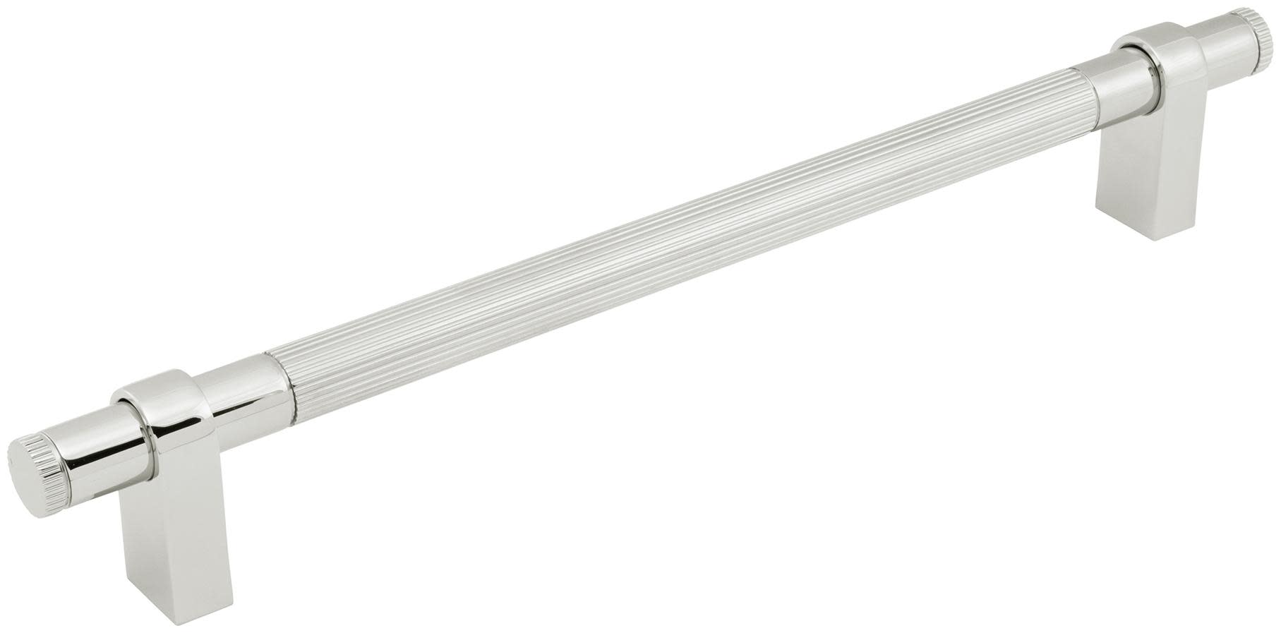 Photos - Furniture Hardware Marianna Keeler KBF10-MAP12  12" Center to Center Reeded Solid Brass Custom Exclusive Appliance Bar Handle / Pull Polished Ni 