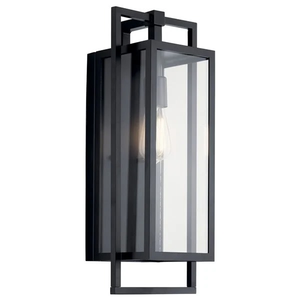 Photos - Floodlight / Street Light Kichler 59087 Goson 20" 1 Light Outdoor Wall Light with Clear Glass Black Outdoor Lighting Wall Sconces 59087BK 