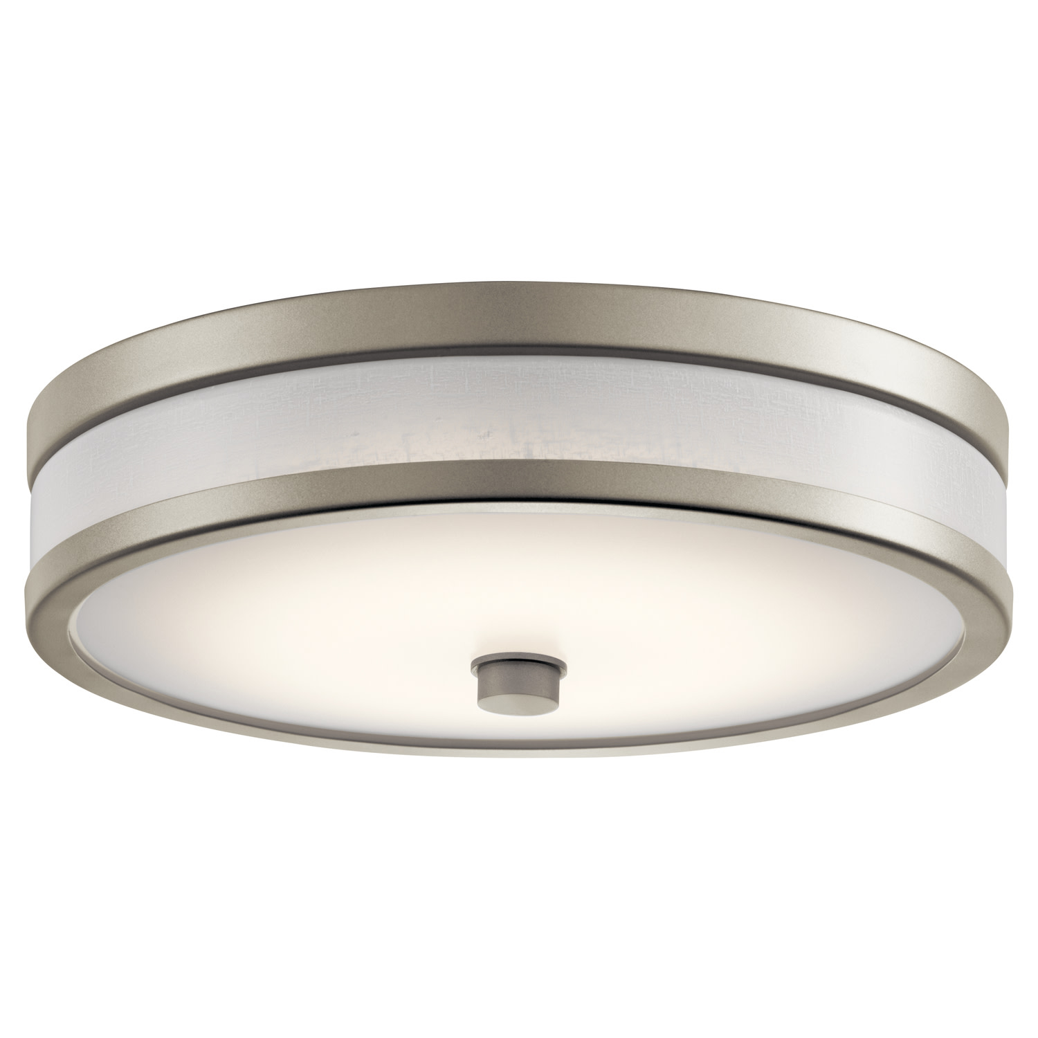 Photos - Chandelier / Lamp Kichler 11302LED Pira 12" Wide Integrated LED Flush Mount Drum Ceiling Fixture Brushed Nickel Indoor Lighting Ceiling Fixtur 