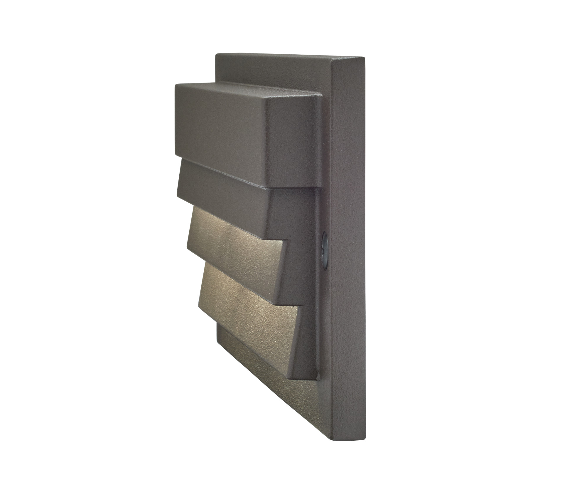 Photos - Floodlight / Street Light Kichler 1617130 6" Wide LED Step Light with Louvered Faceplate - 3000K Textured Architectural Bronze Outdoor Lighting Landsc
