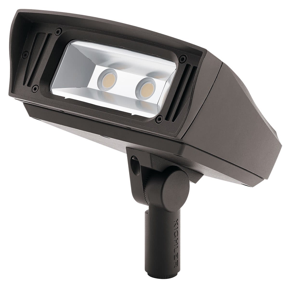Photos - Floodlight / Street Light Kichler 1622330 Knuckle Mount 33.5W Medium Commercial Flood Light - 3000K Textured Architectural Bronze Outdoor Lighting Lan 