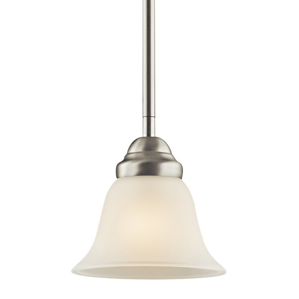 Photos - Chandelier / Lamp Kichler 2693 Wynberg 6" Wide Single Light Pendant with Bell-Shaped Glass Shade Brushed Nickel Indoor Lighting Pendants 2693N 