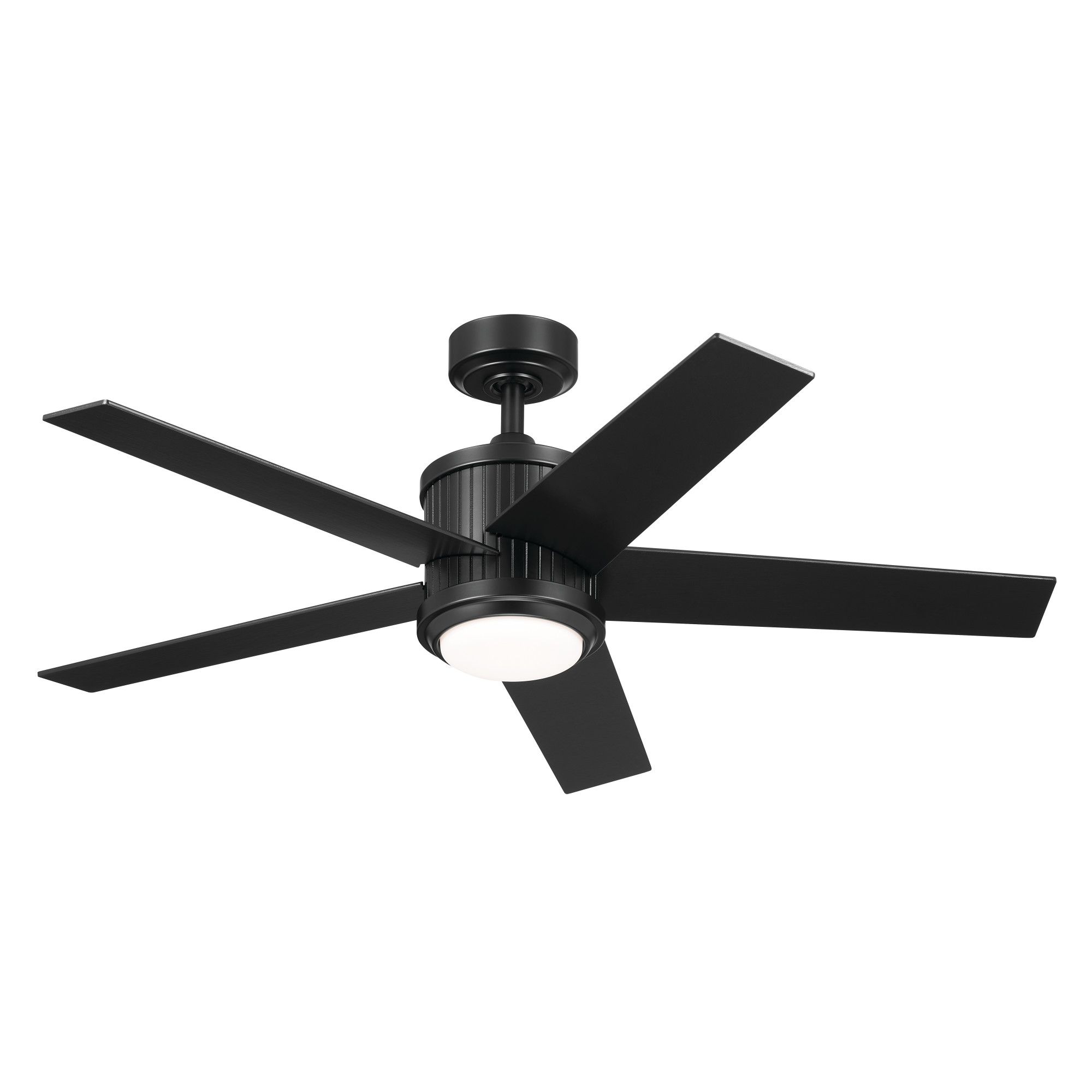 Photos - Fan Kichler 300048 Brahm 48" 5 Blade Indoor LED Ceiling  with Remote Control Satin Black s Ceiling s Indoor Ceiling  