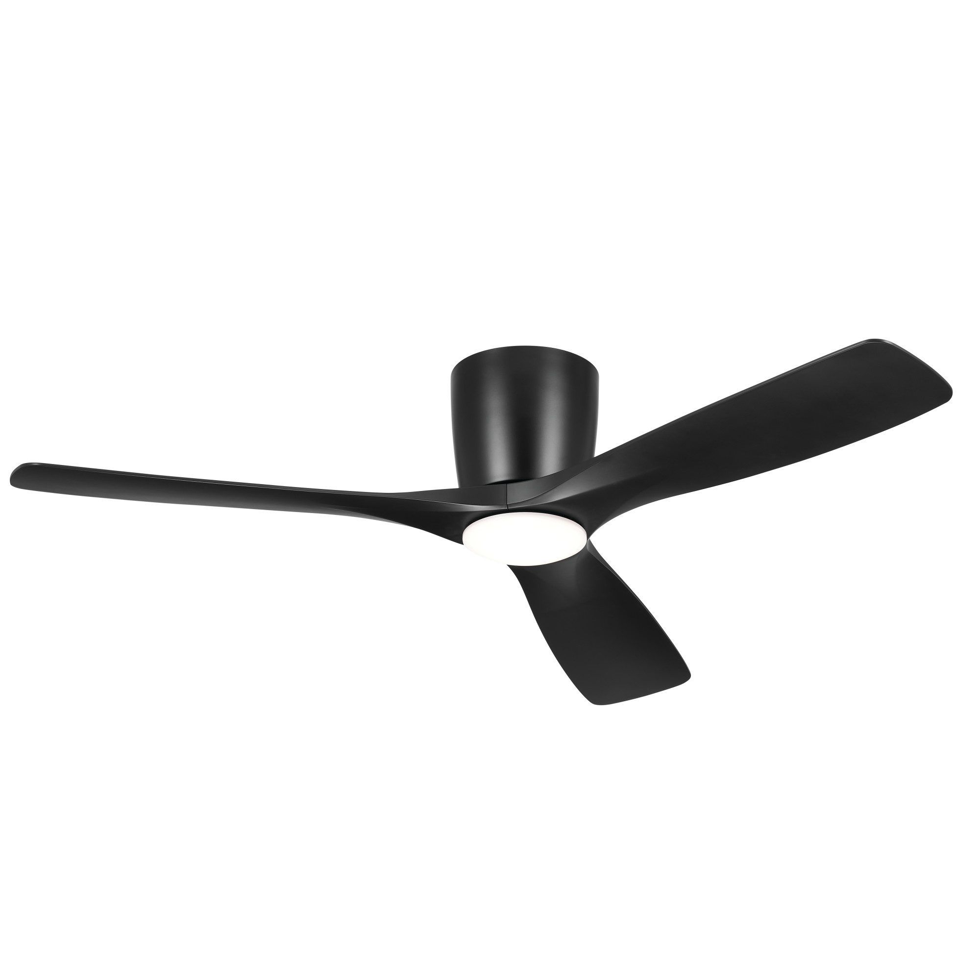 Photos - Fan Kichler 300154 Volos 54" 3 Blade Indoor LED Hugger Ceiling with Wall Control Satin Black s Ceiling s Indoor Ceilin