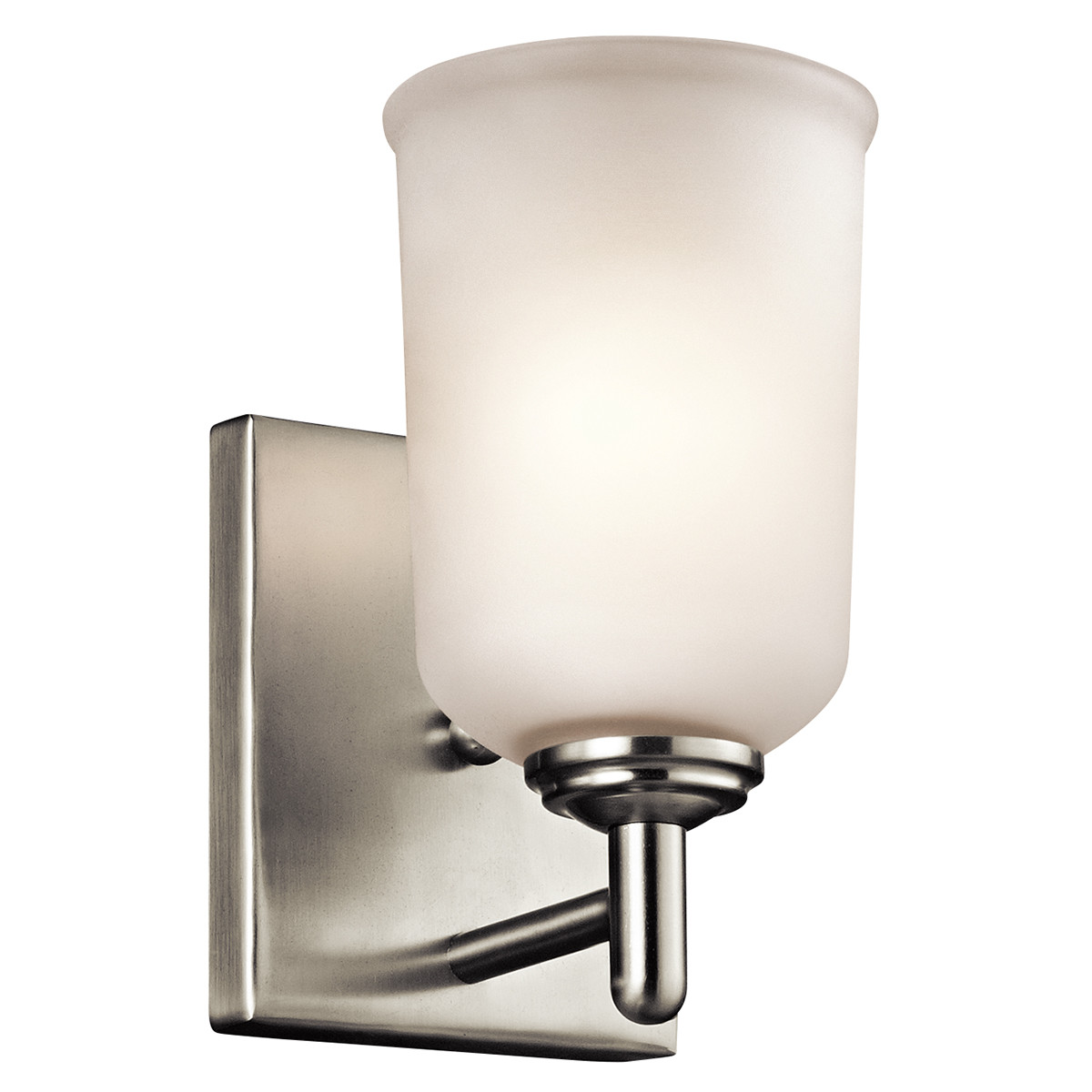 Photos - Chandelier / Lamp Kichler 45572 Shailene 9" Tall Bathroom Sconce Brushed Nickel Indoor Lighting Bathroom Fixtures Bathroom Sconce 45572NI 