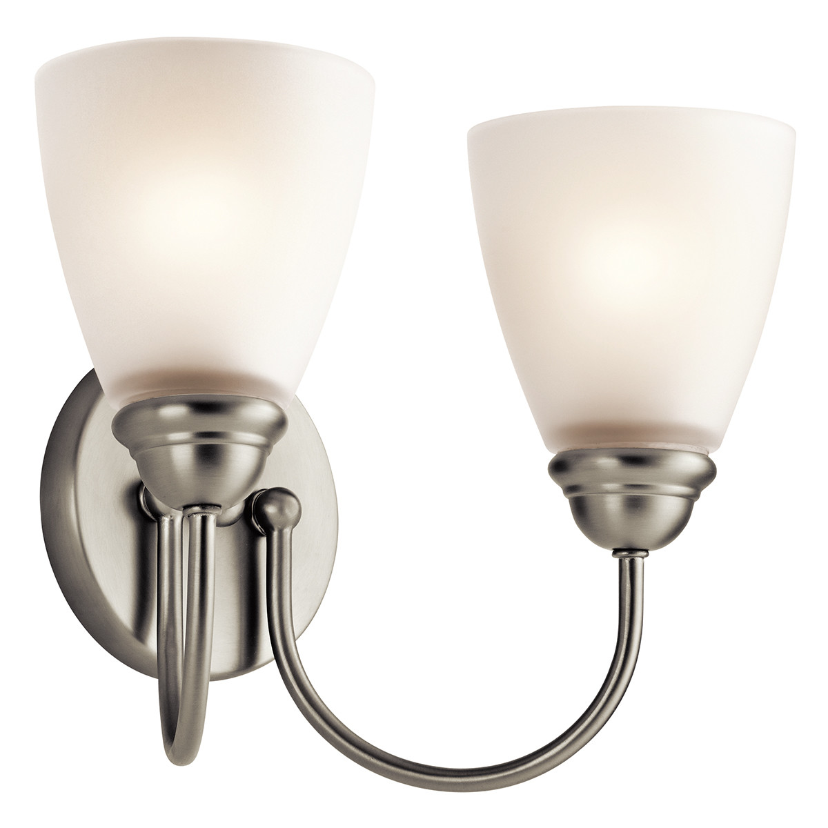 Photos - Chandelier / Lamp Kichler 45638 Jolie 2 Light 13" Wide Vanity Light Brushed Nickel Indoor Lighting Bathroom Fixtures Vanity Light 45638NI 