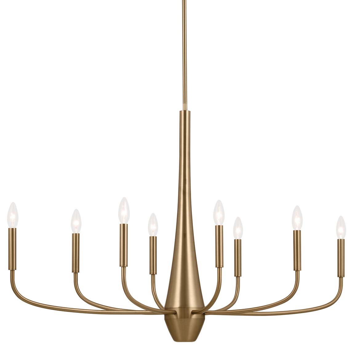 Photos - Chandelier / Lamp Kichler 52528 Deela 8 Light 18.5" Wide Taper Candle Style Chandelier Champagne Bronze Indoor Lighting Chandeliers 52528CPZ 