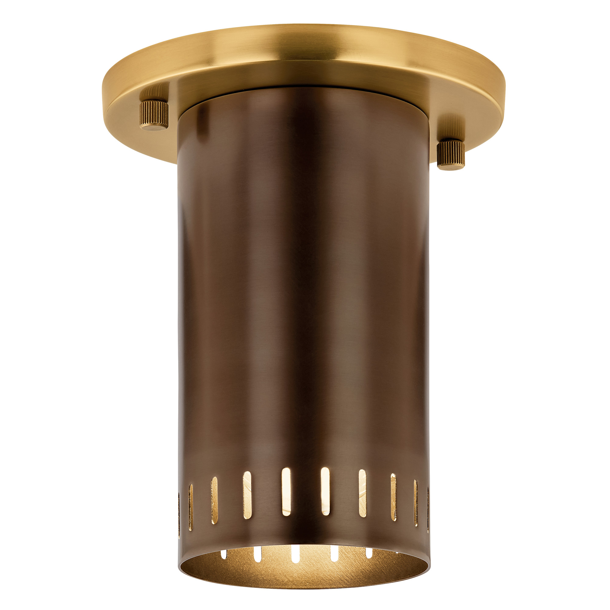 Photos - Chandelier / Lamp Kichler 52842 Ruehl 6" Wide Flush Mount Ceiling Fixture Lacquered Bronze Indoor Lighting Ceiling Fixtures Flush Mount 52842L