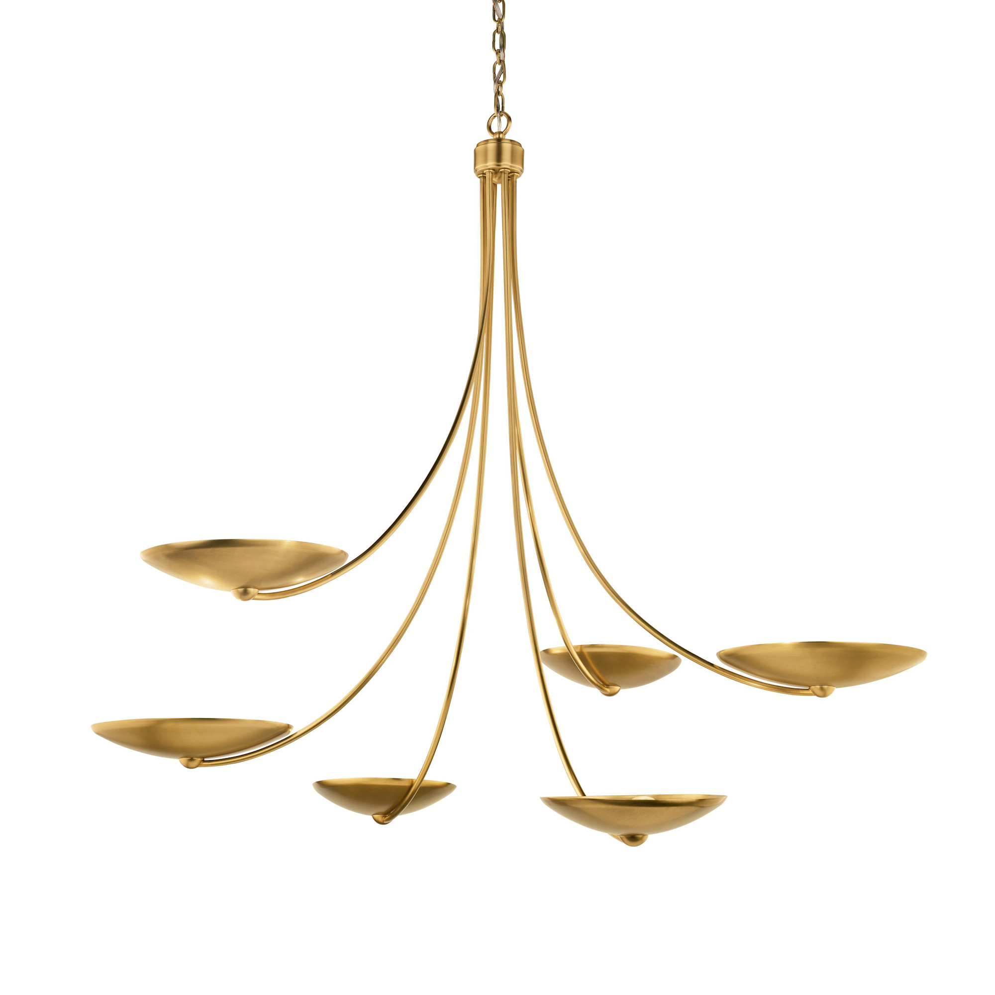 Photos - Chandelier / Lamp Kichler 52857 Palmela 6 Light 46" Wide Chandelier Lacquered Brass Indoor Lighting Chandeliers 52857LBR