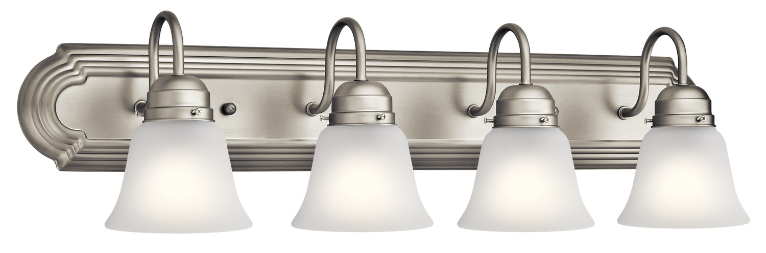 Photos - Chandelier / Lamp Kichler 5338S 4 Light 30" Wide Bathroom Vanity Light Brushed Nickel Indoor Lighting Bathroom Fixtures Vanity Light 5338NIS 