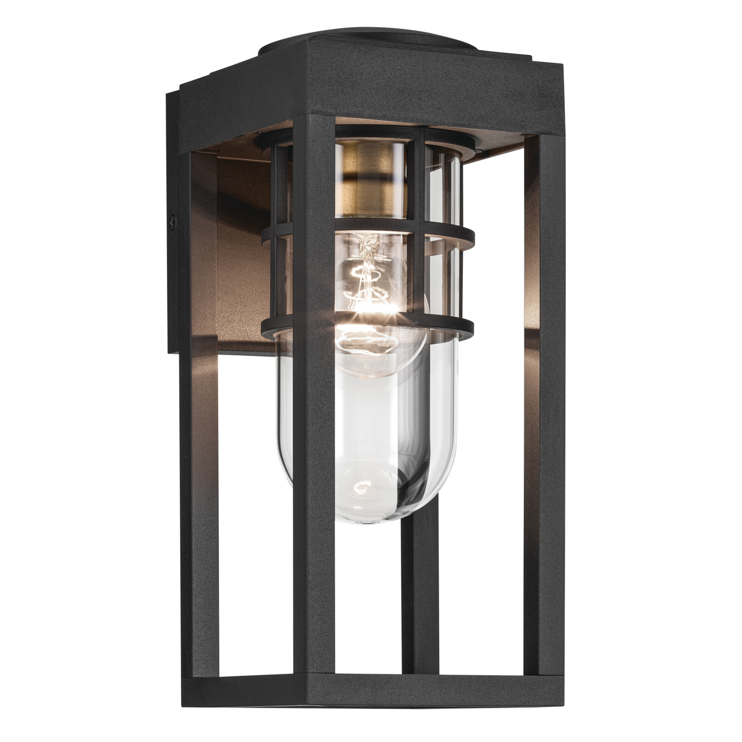 Photos - Floodlight / Street Light Kichler 59137 Hone 13" Tall Wall Sconce Textured Black Outdoor Lighting Wall Sconces 59137BKT 