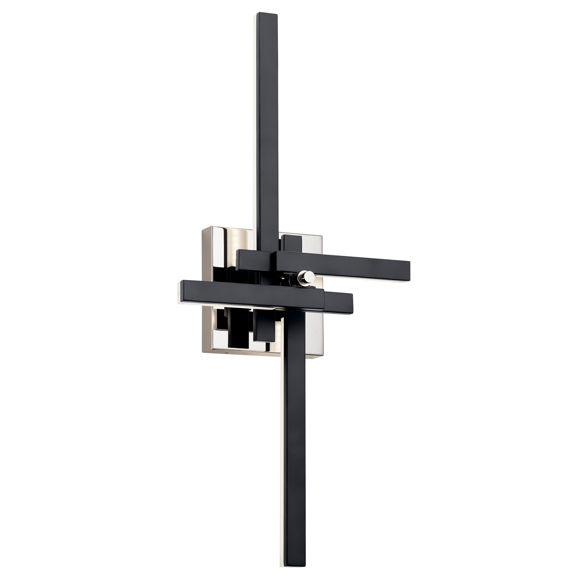 Photos - Chandelier / Lamp Kichler 84115 Charter Light 26" Tall LED Wall Sconce Matte Black Indoor Lighting Wall Sconces 84115MBK 