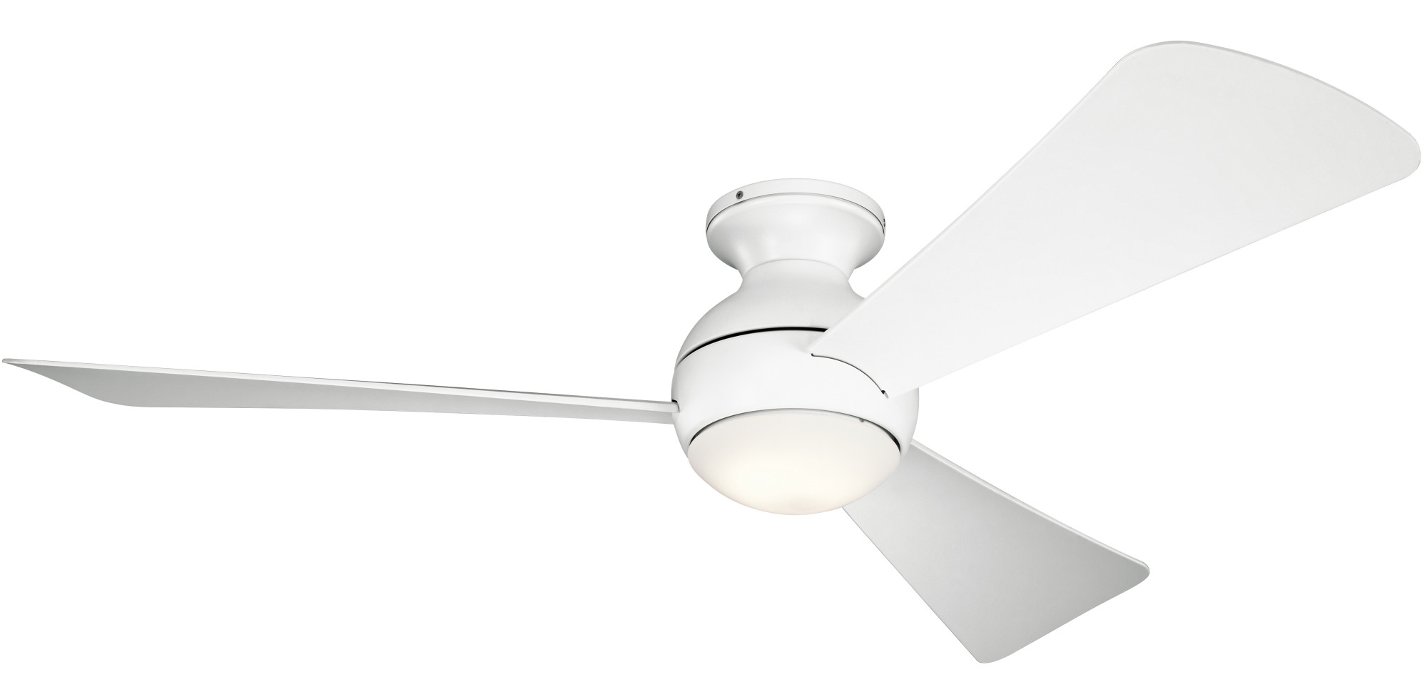 Photos - Fan Kichler 330152 Sola 54" 3 Blade LED Hugger Indoor / Outdoor Ceiling  Matte White s Ceiling s Outdoor Ceiling s 3 