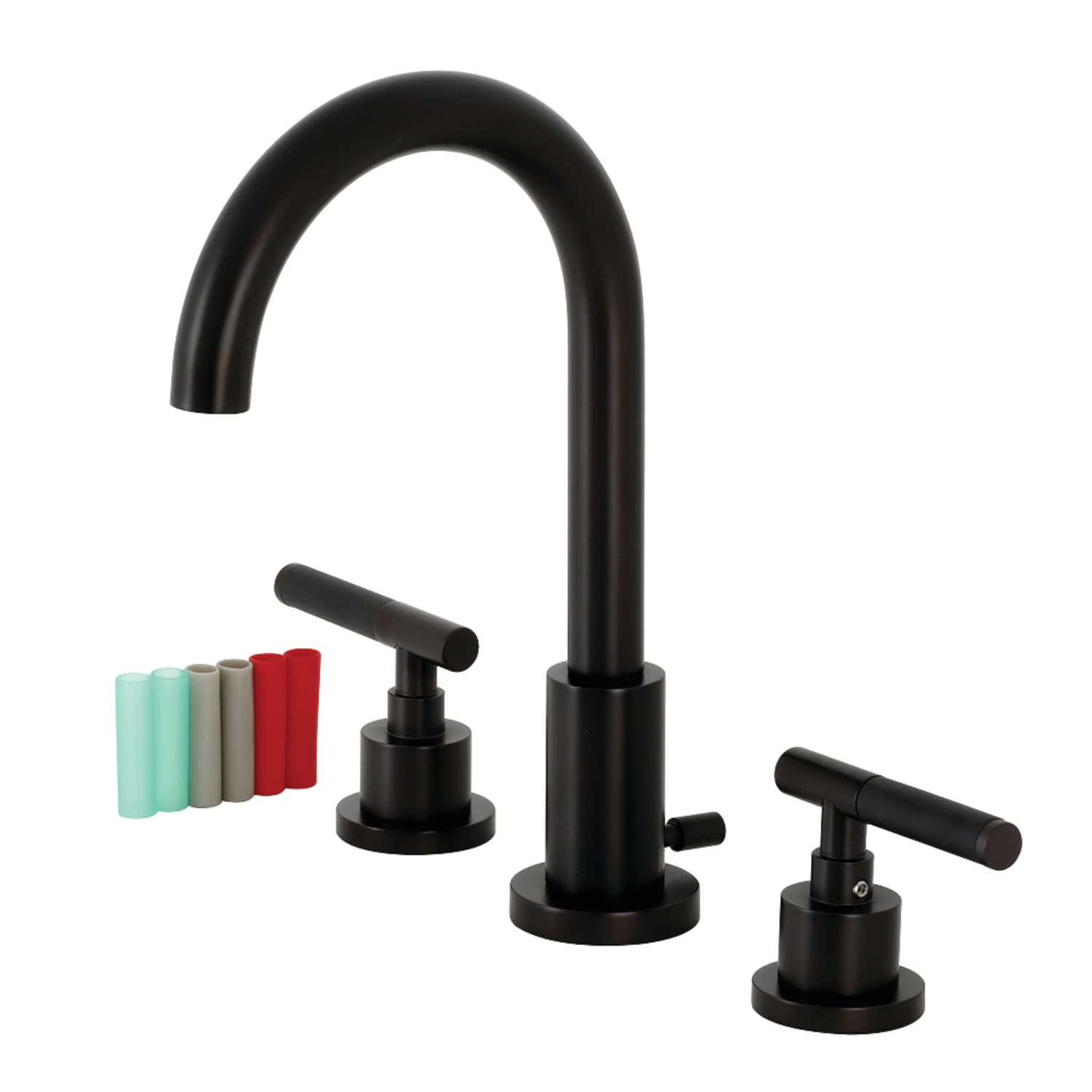 Photos - Tap Kingston Brass FSC892.CKL Kaiser 1.2 GPM Deck Mounted Widespread Bathroom Faucet with Pop-Up Drain Assembly Oil Rubbed Bronz