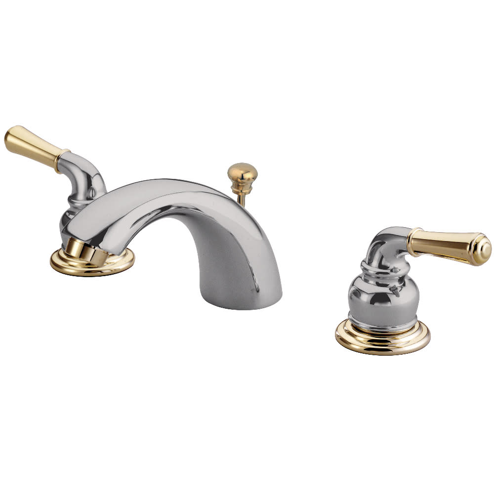 Photos - Tap Kingston Brass GKB95 Magellan 1.2 GPM Widespread Bathroom Faucet with Pop-Up Drain Assembly Polished Chrome / Polished Brass 